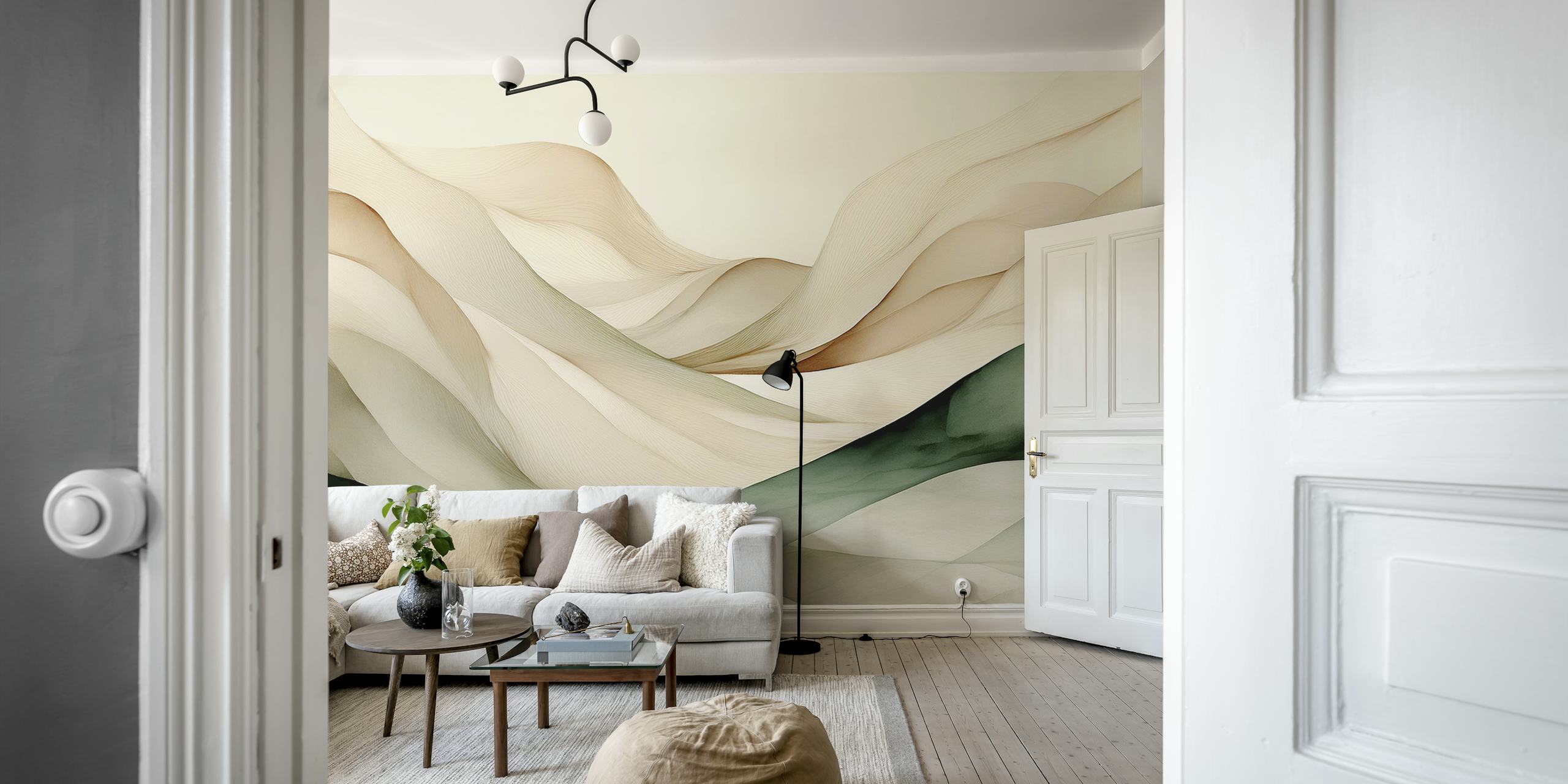 Elegant Sandscape Design Tapete in einem Raum