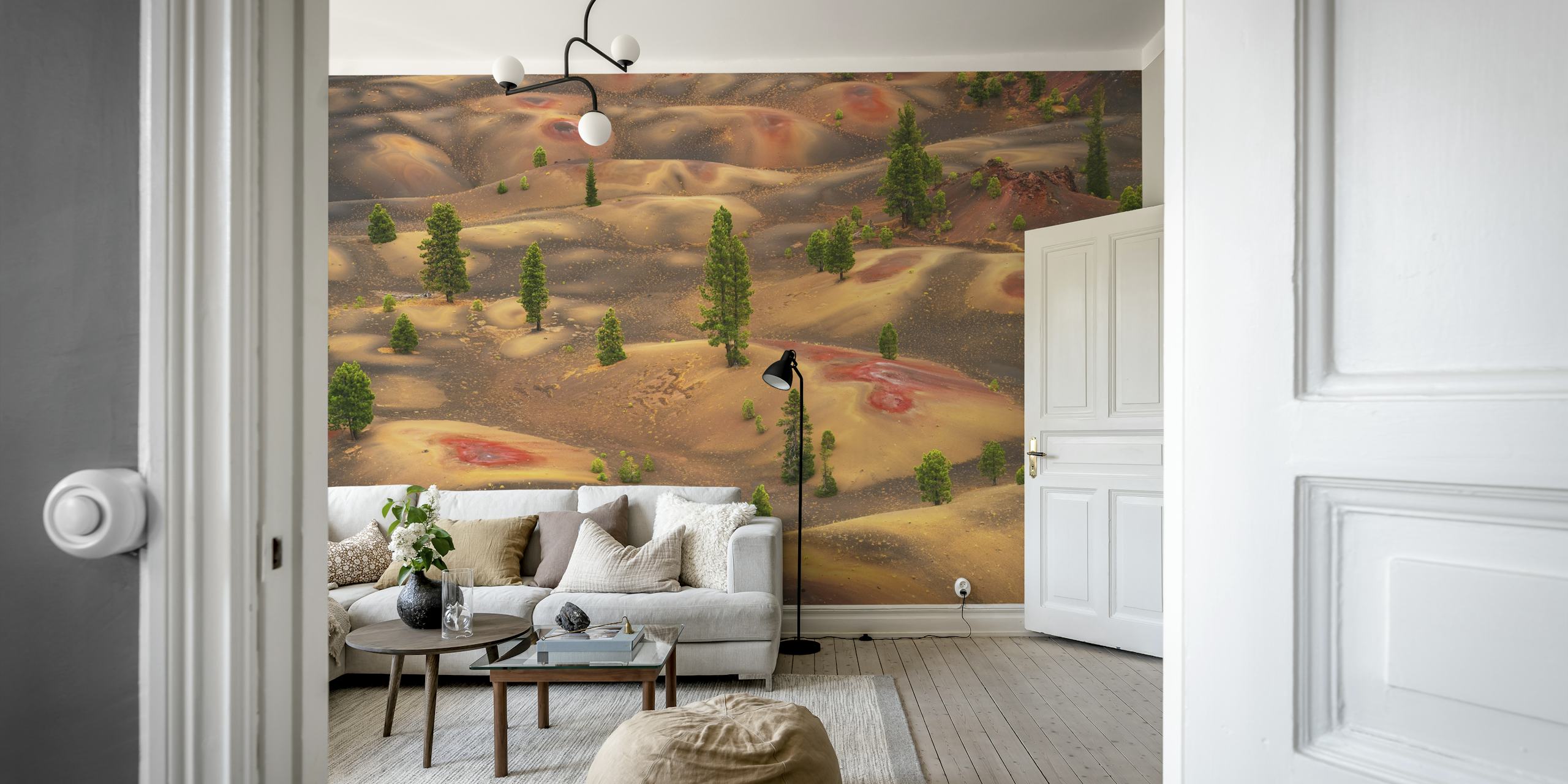 Dune Landscape Scene Tapete in einem Raum