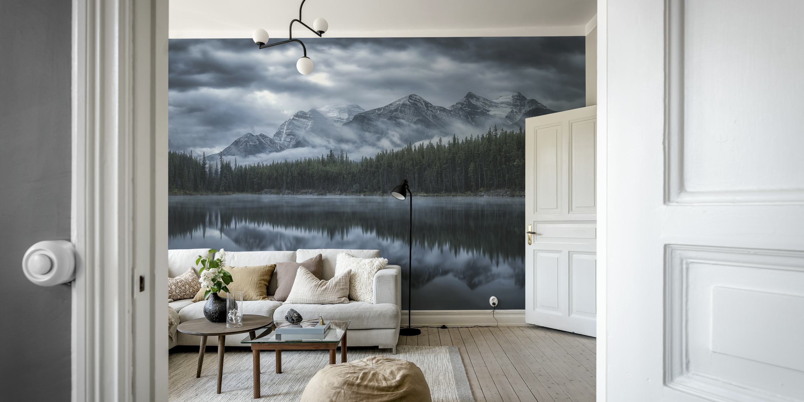 Papier peint Cold Mountains avec des sommets majestueux