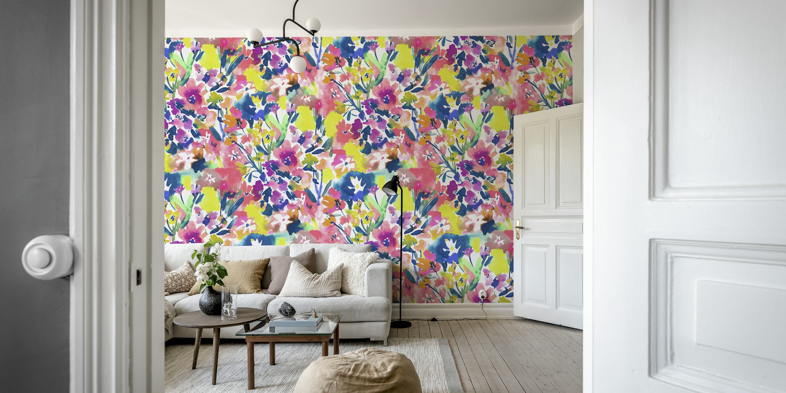 Tapeta Bright Floral Fusion v místnosti