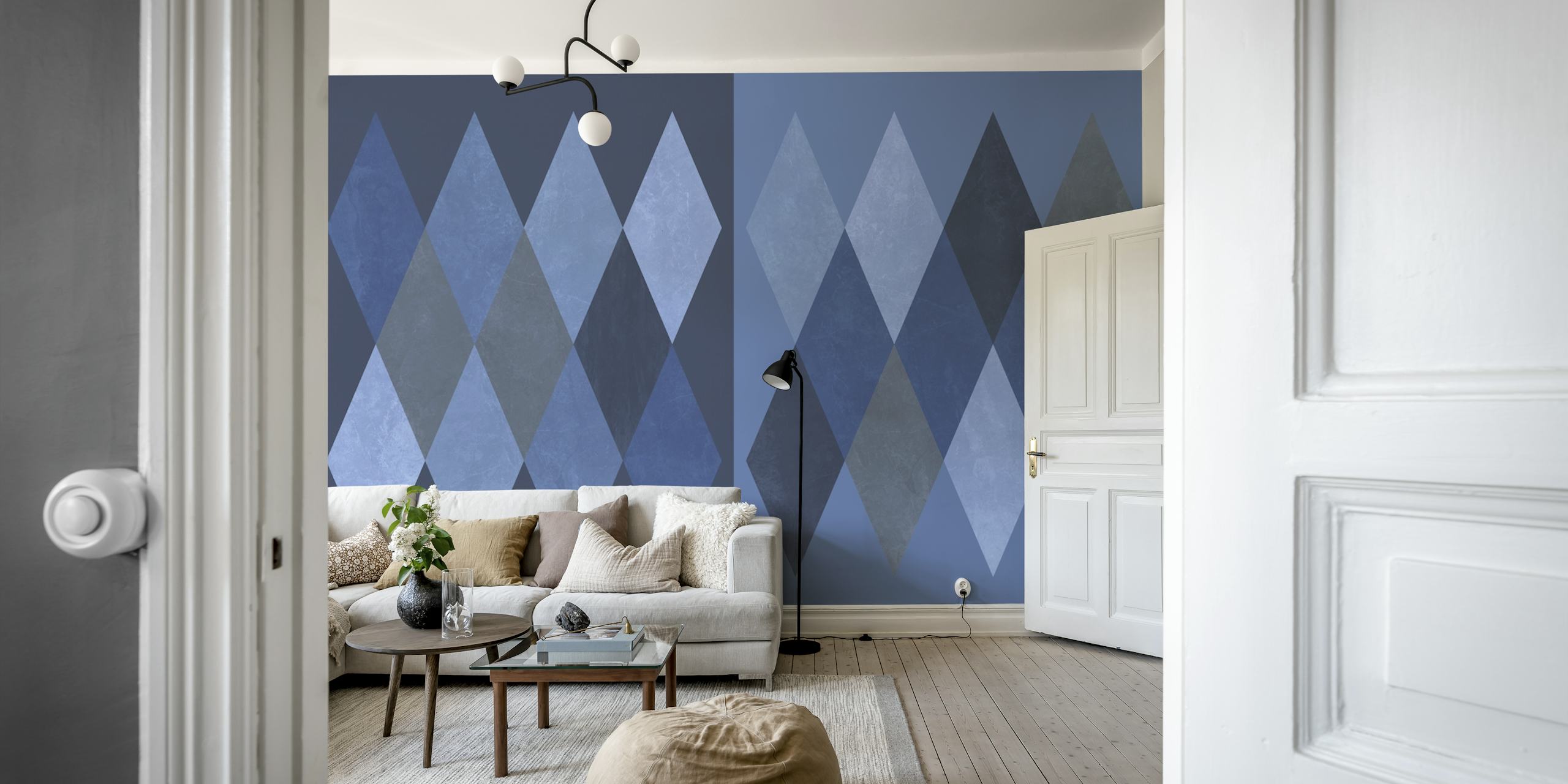 Cobalt Diamond Artistry behangontwerp