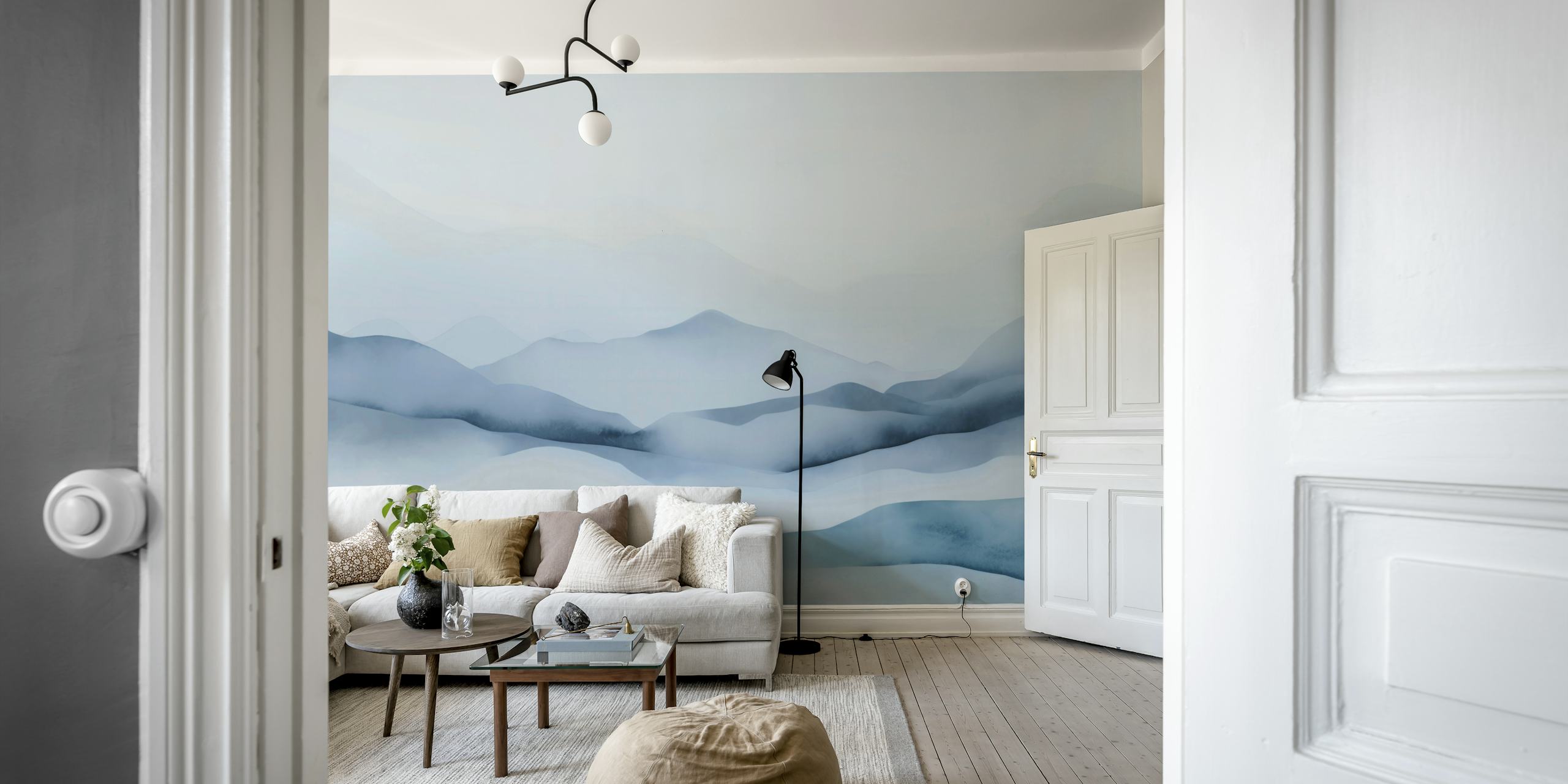 Tapeta s designem Blue Hour Peaceful Mountain Mist