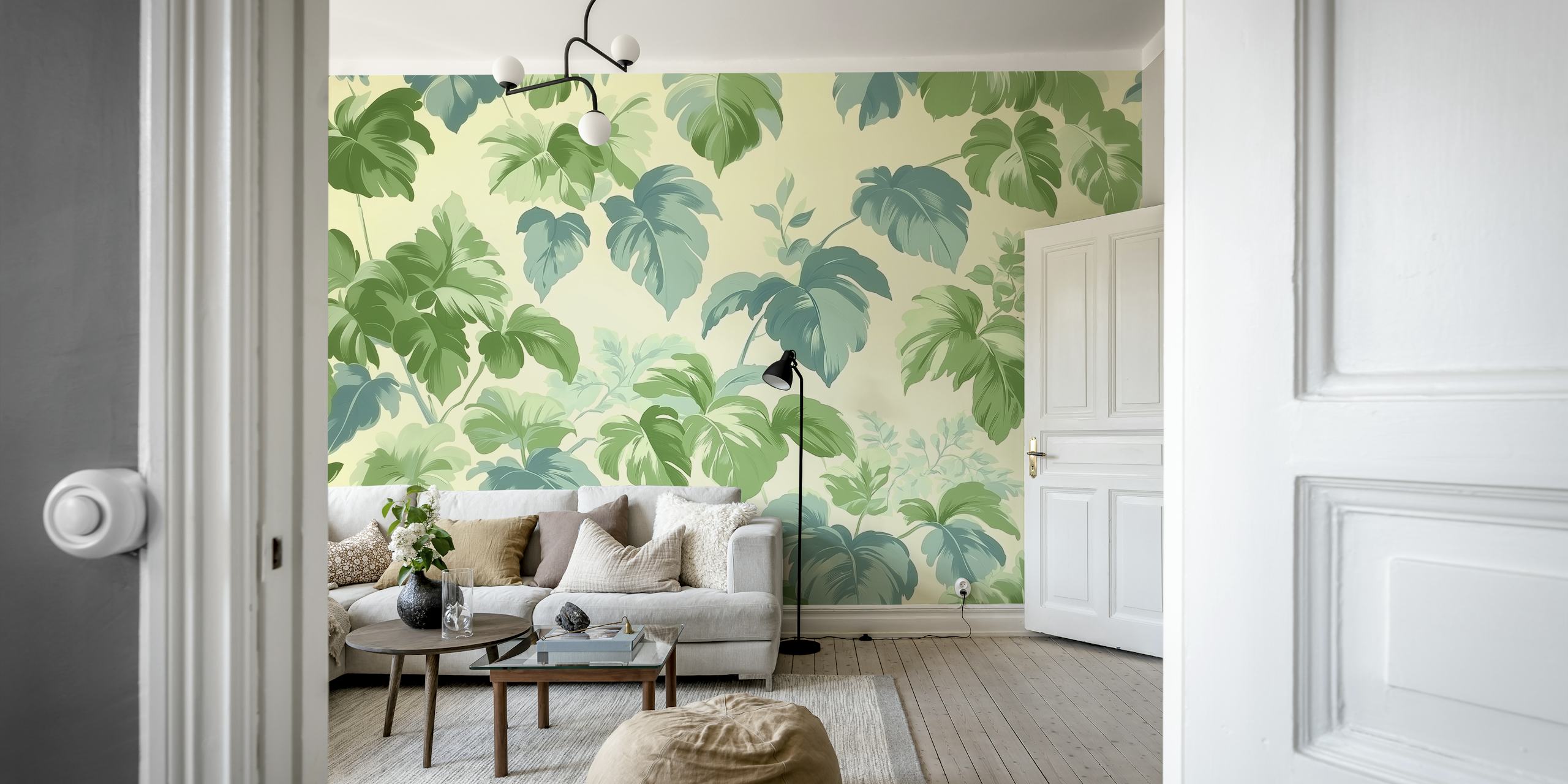 Lush Leafy Escape pozadina u sobi