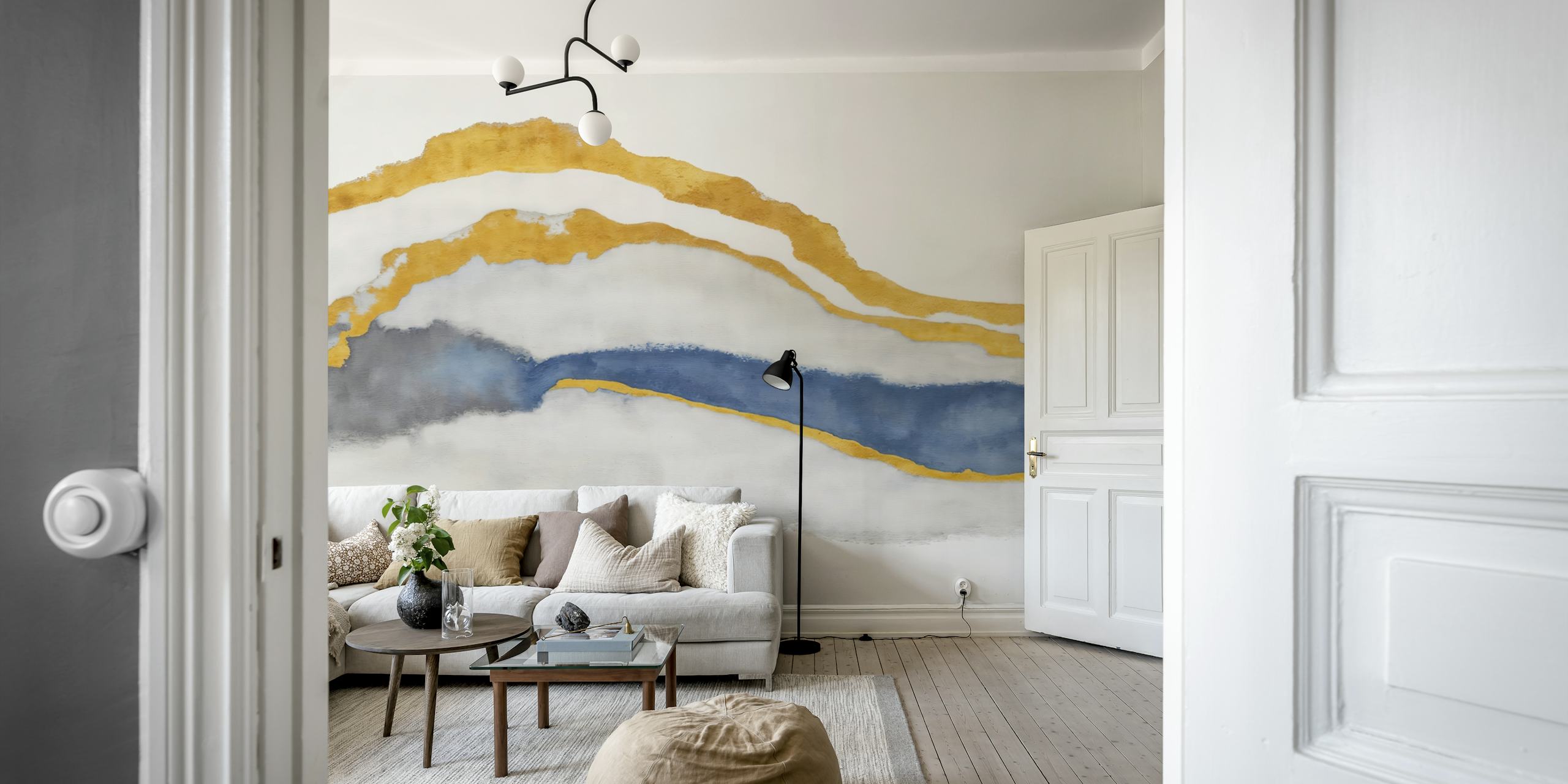 Japan Wave Serenity wallpaper in a room