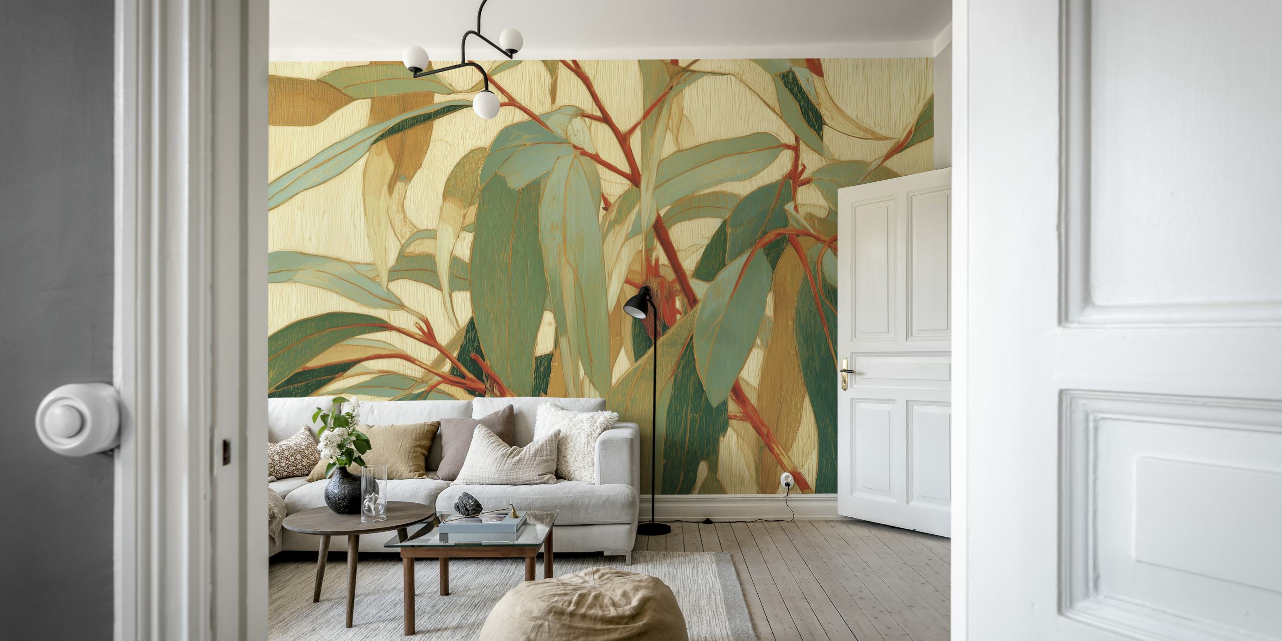 Eucalyptus Branches wallpaper i rum miljö