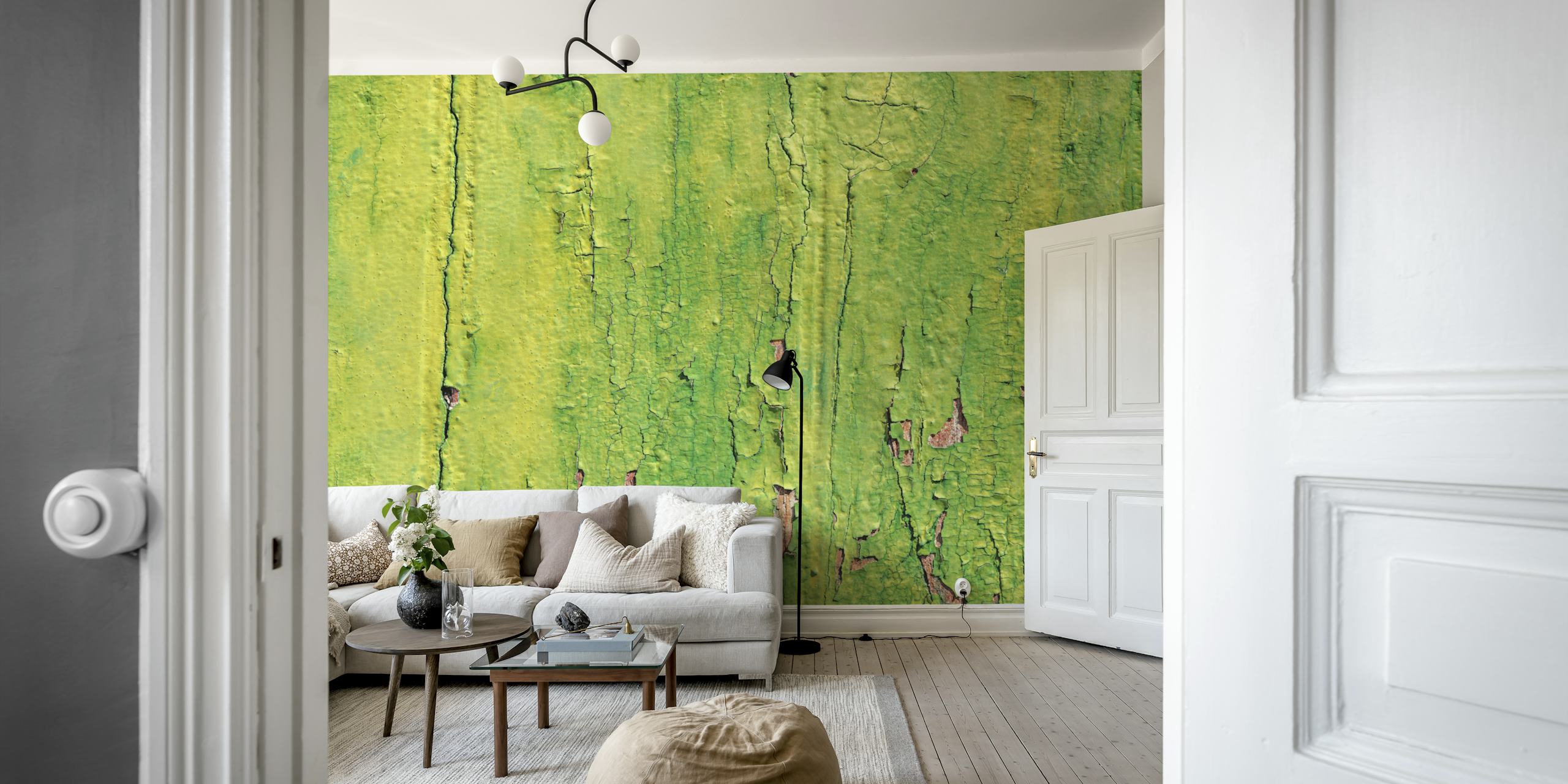 Rustic Green Peel wallpaper design