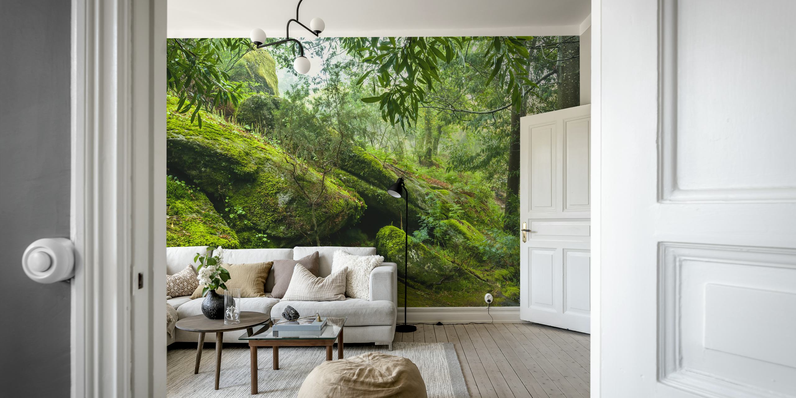 Giant moss stones tapeta v pokoji