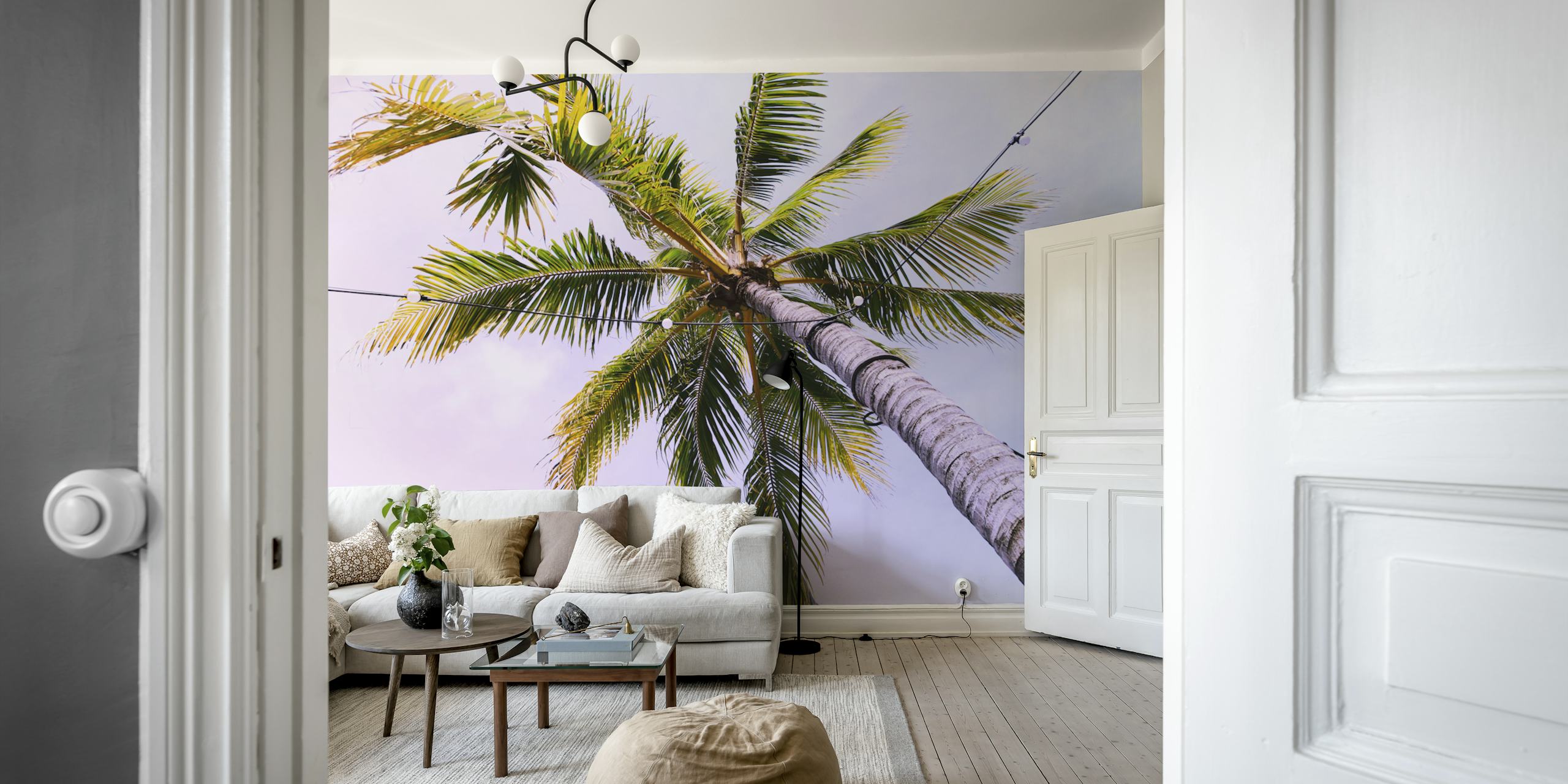 Bajo el papel pintado Under the Caribbean Palm Tree en una habitación
