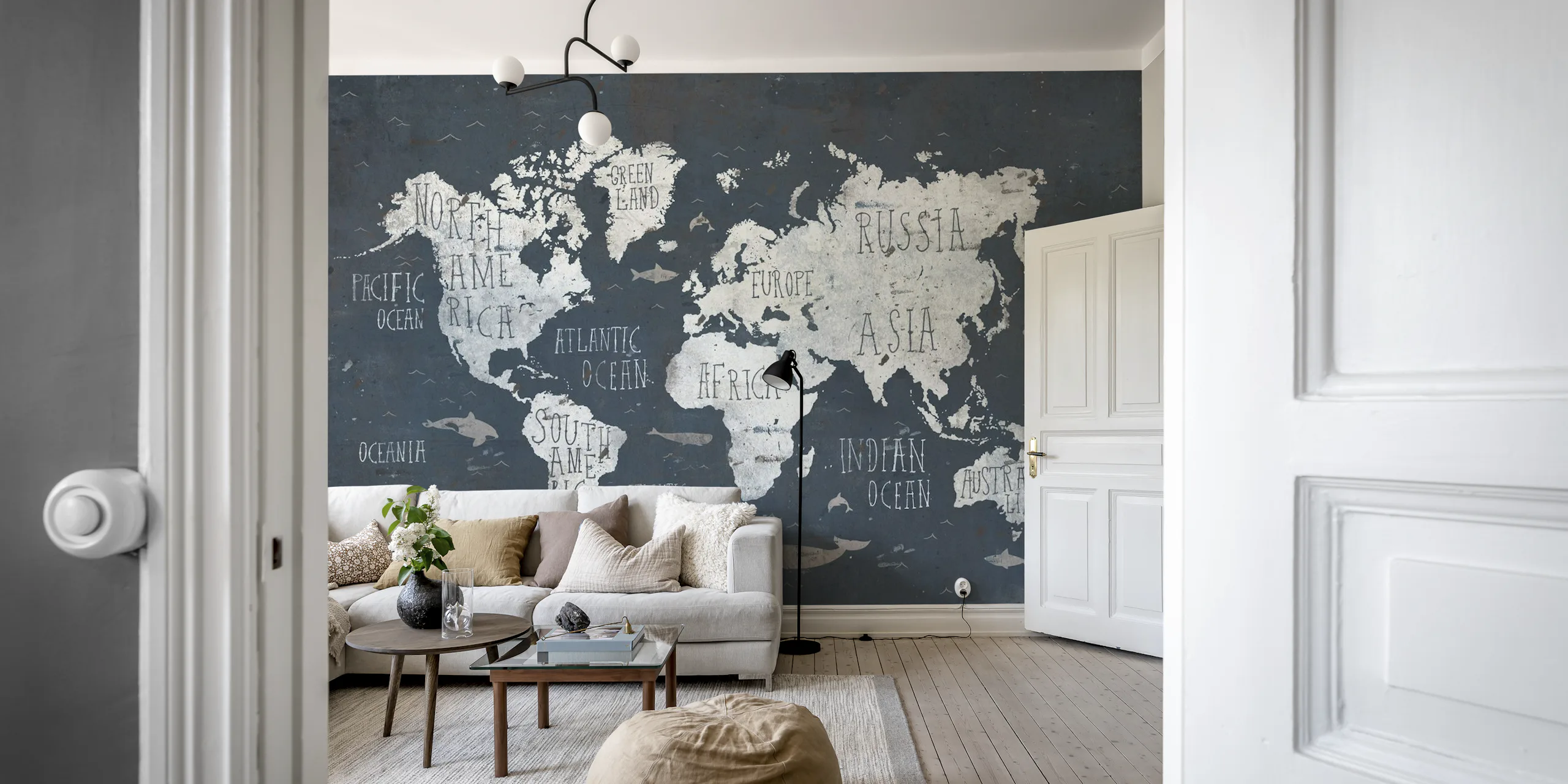 Rusty World Map Wallpaper | Happywall