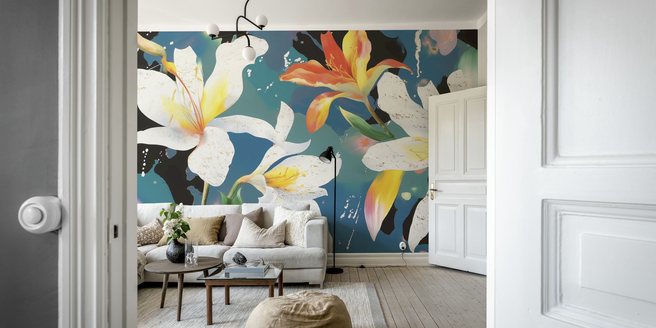 Tropical Blooms Bliss tapettisuunnittelu