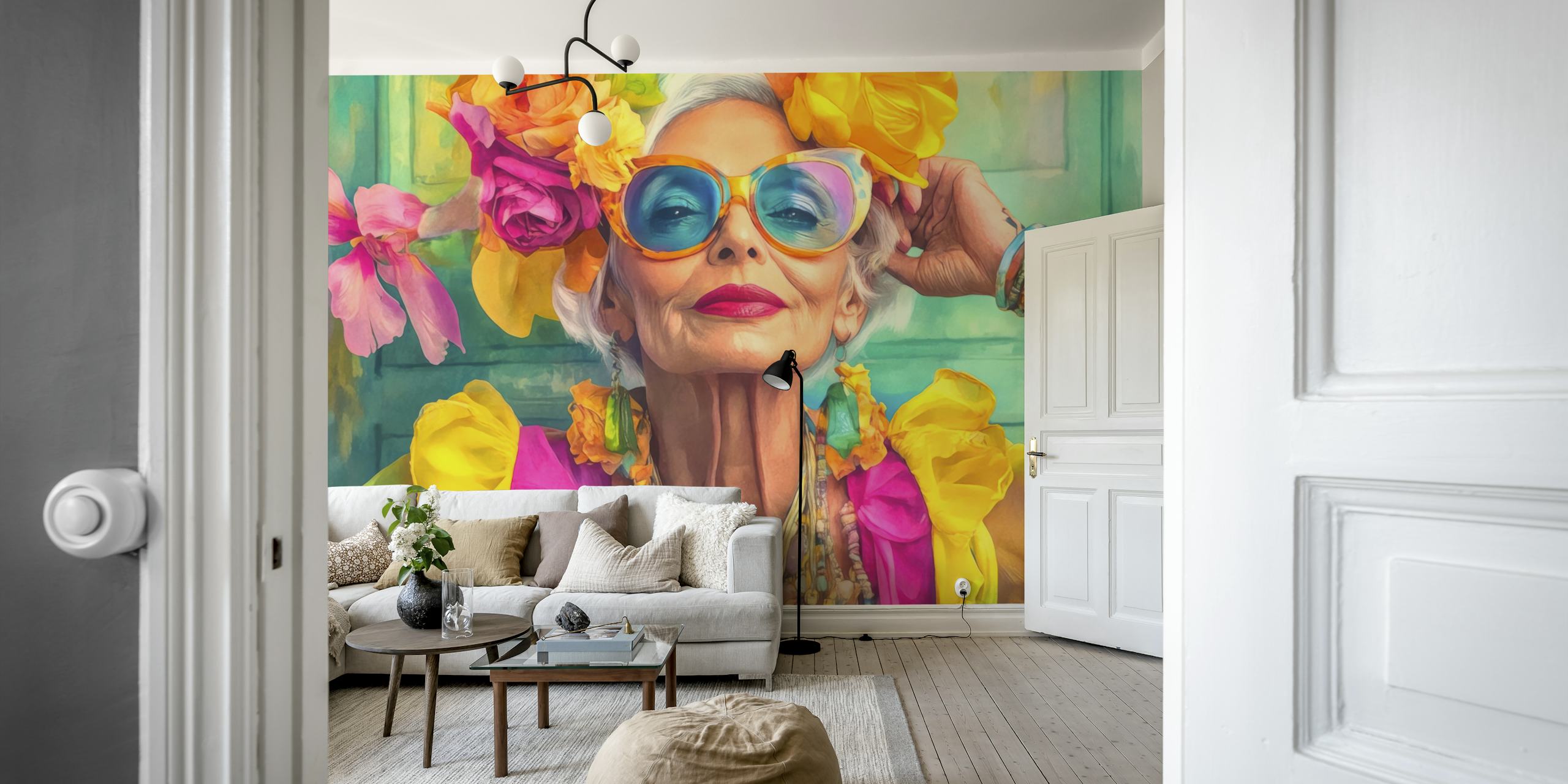 Ageless Confidence wallpaper in een stijlvolle kamer