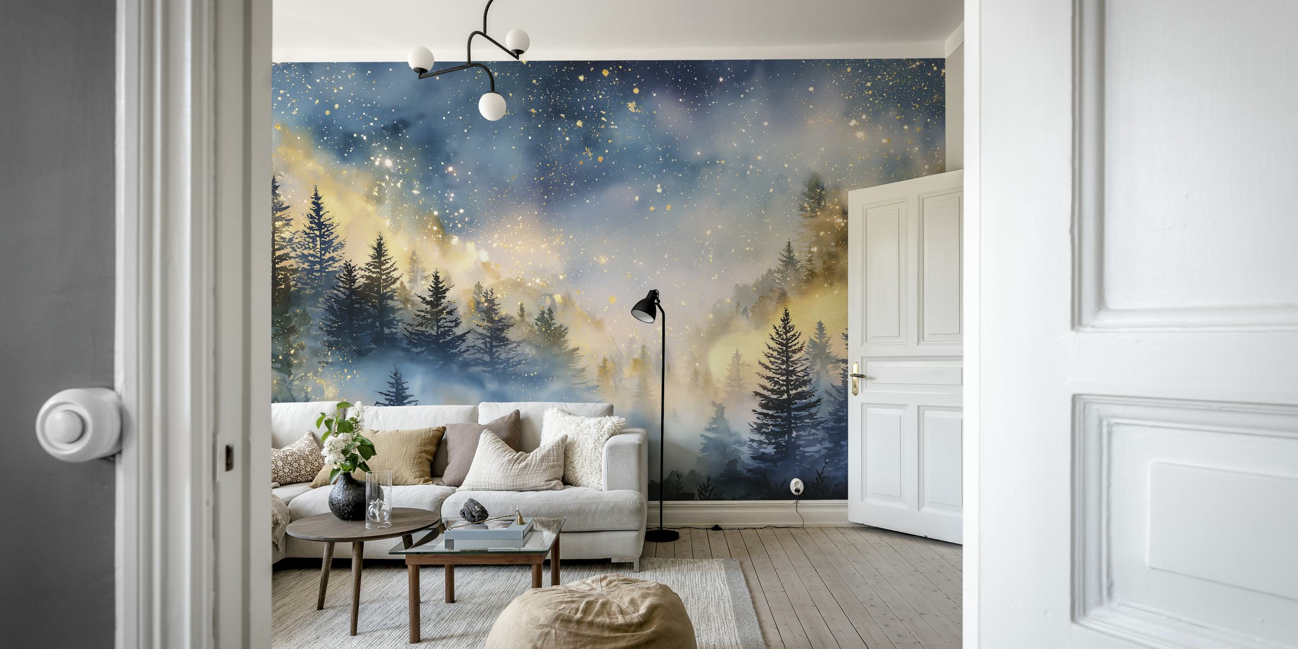 Mystic Forest Glow wallpaper in a room