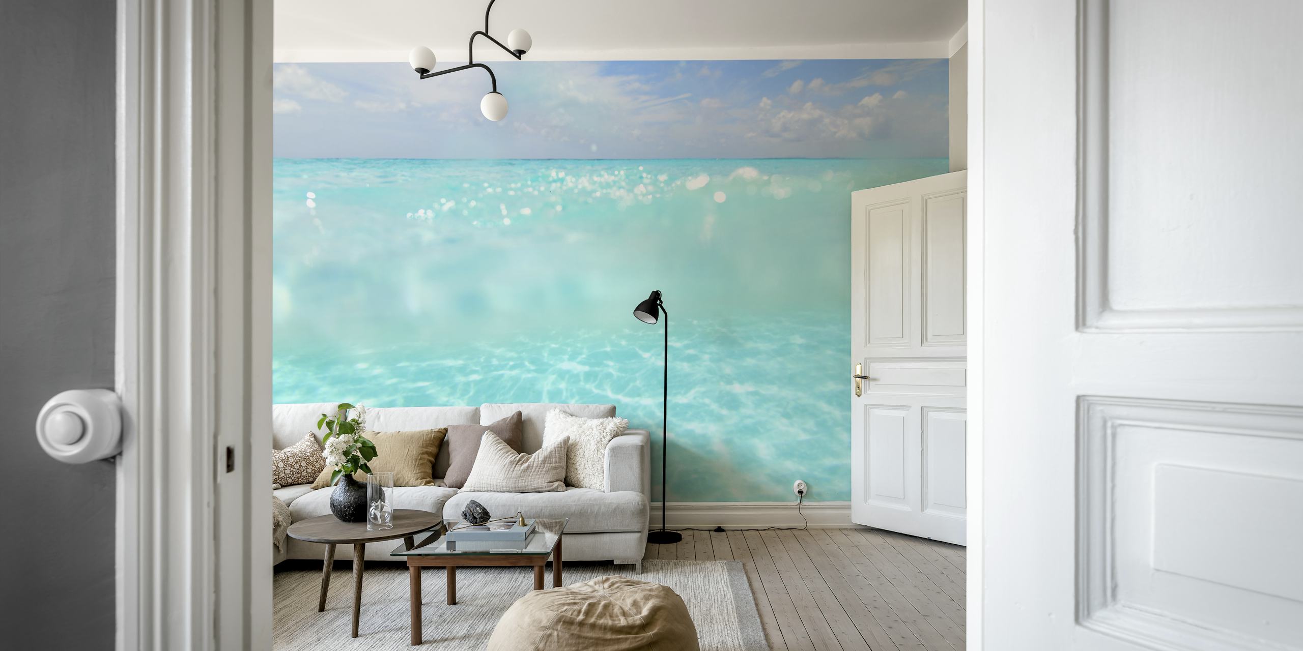Papel pintado Caribbean Sea en una habitación