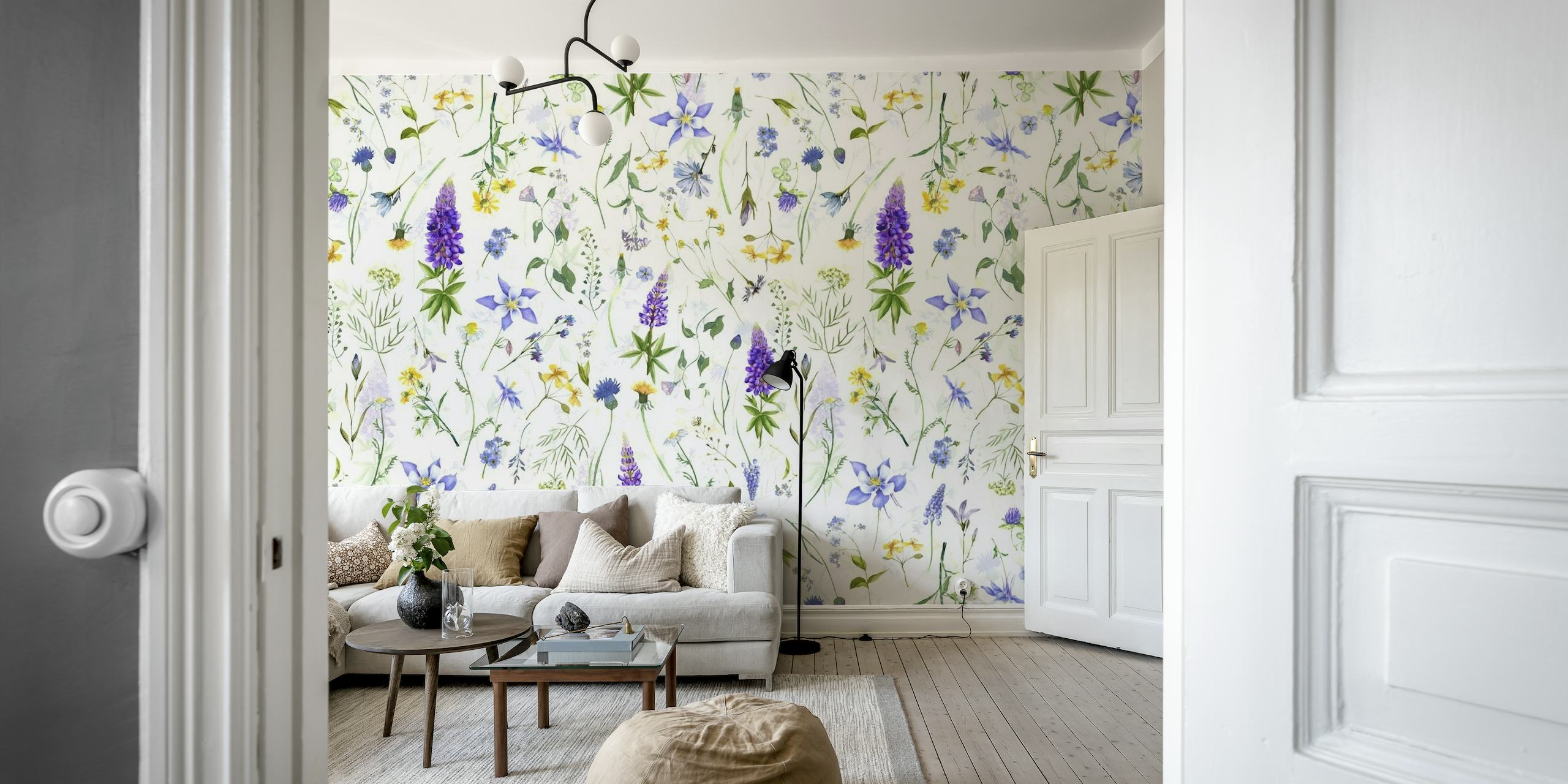 Scandinavian Wildflowers behang