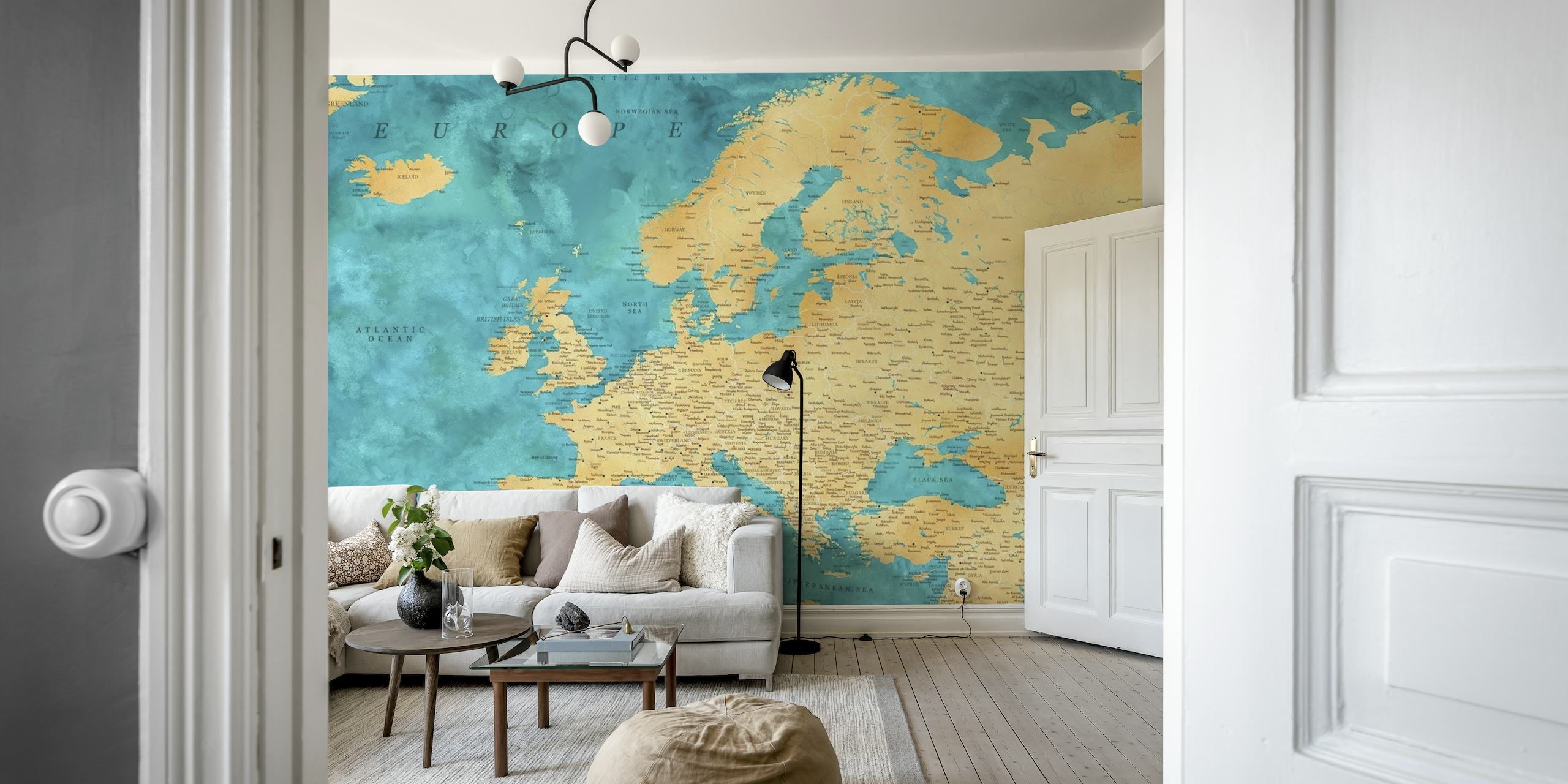 Detailed Europe map Lexy papiers peint