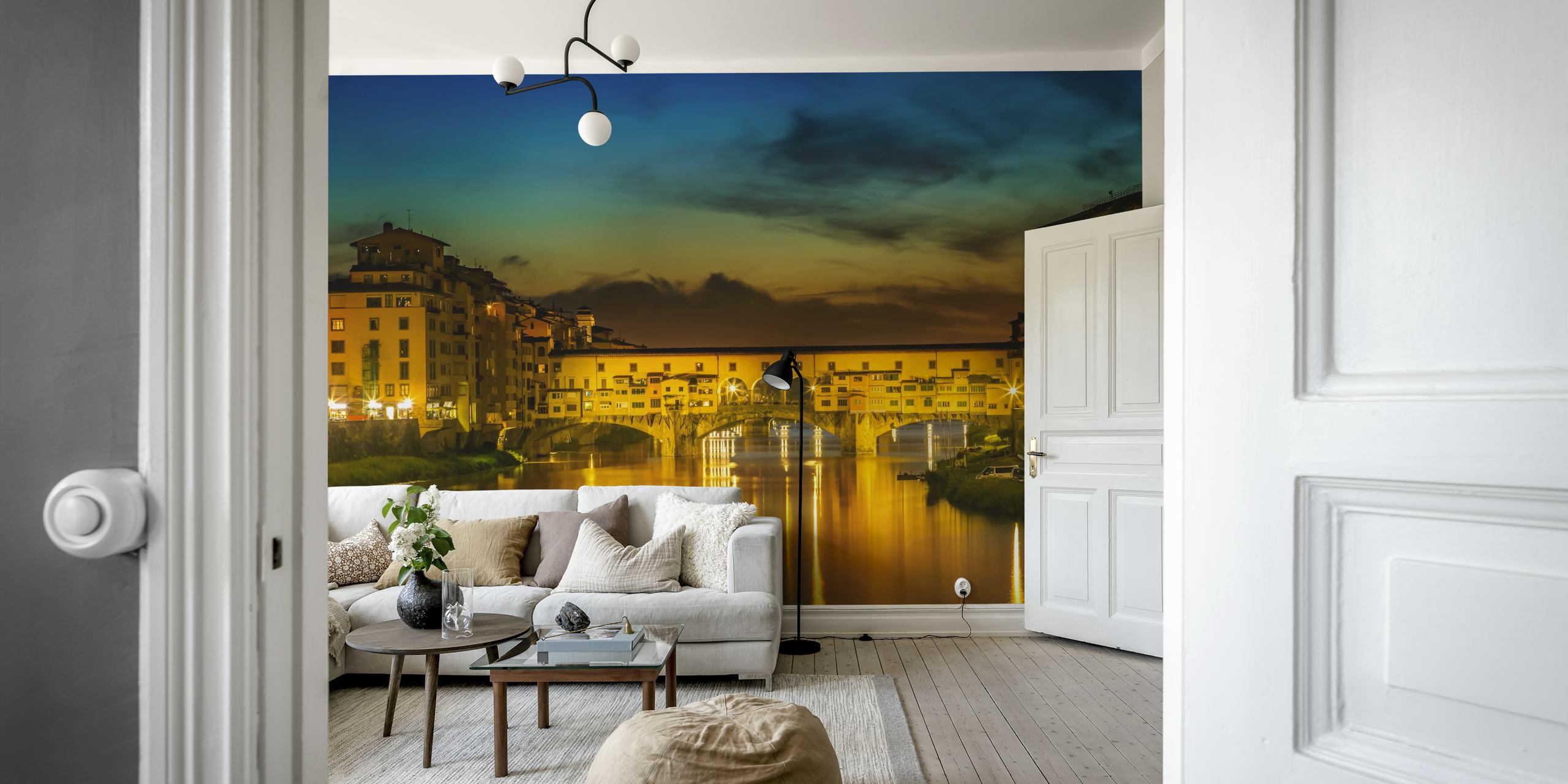 Ponte Vecchio wallpaper in a room