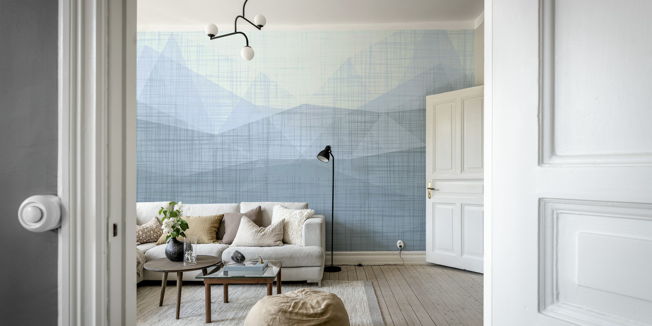 Gray Mountain Shapes wallpaper