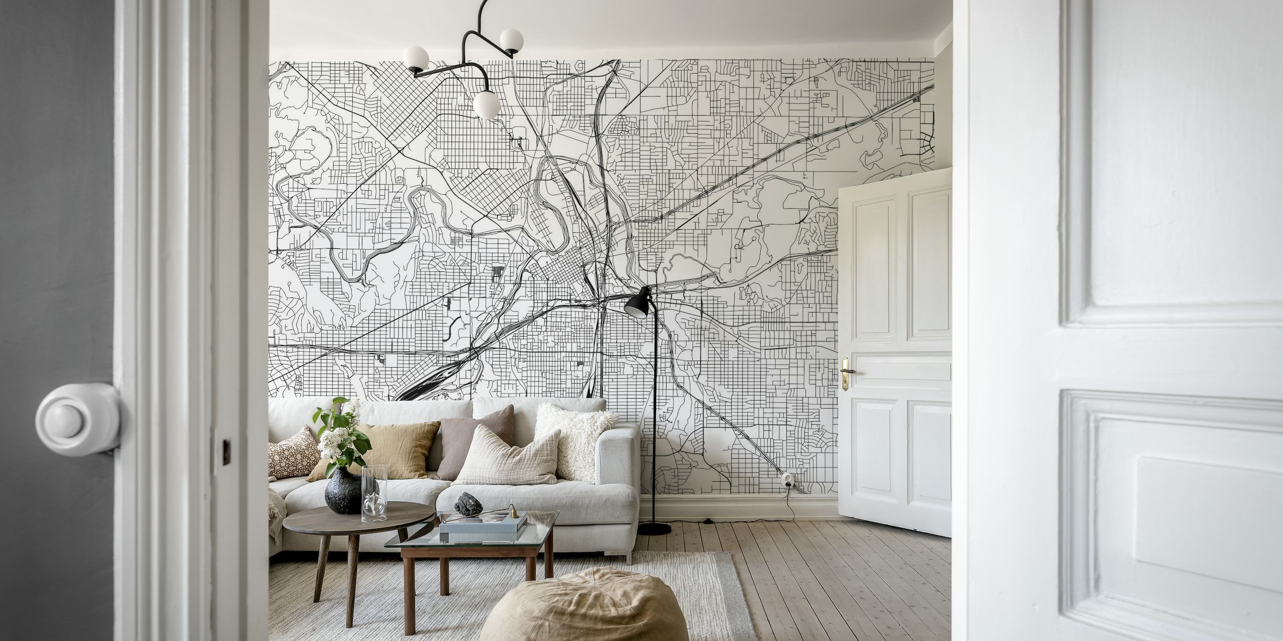 Detailed Fort Worth Texas Map Wallpaper