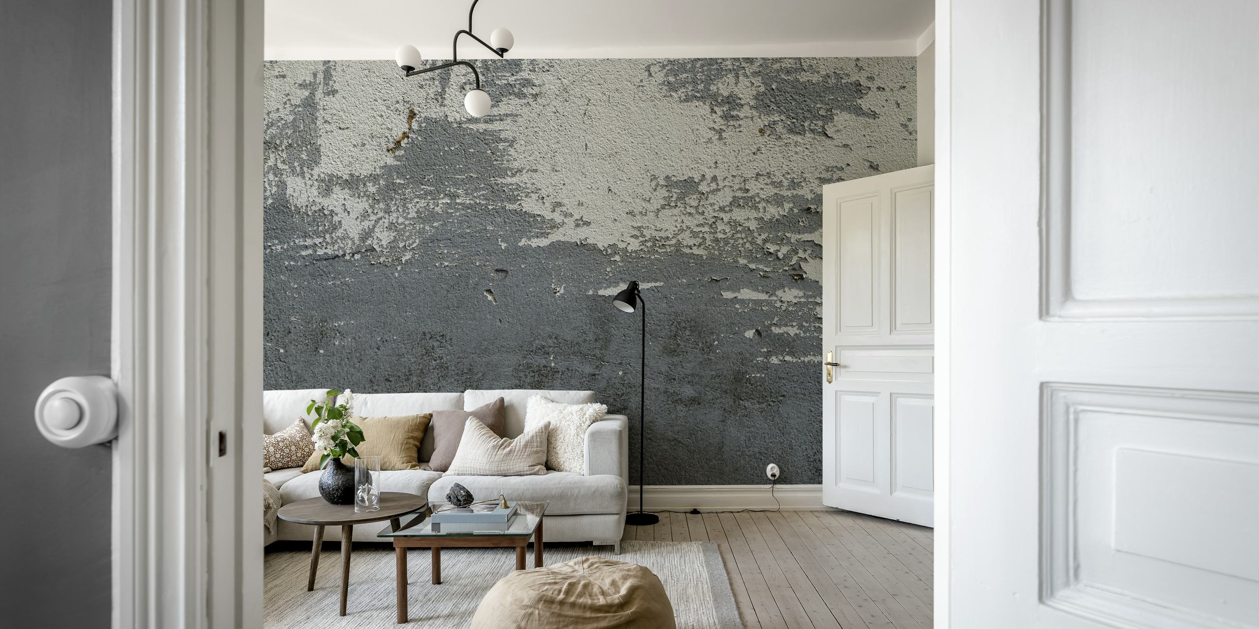 μαύρο γκράντζ ταπετσαρία σε ένα δωμάτιο