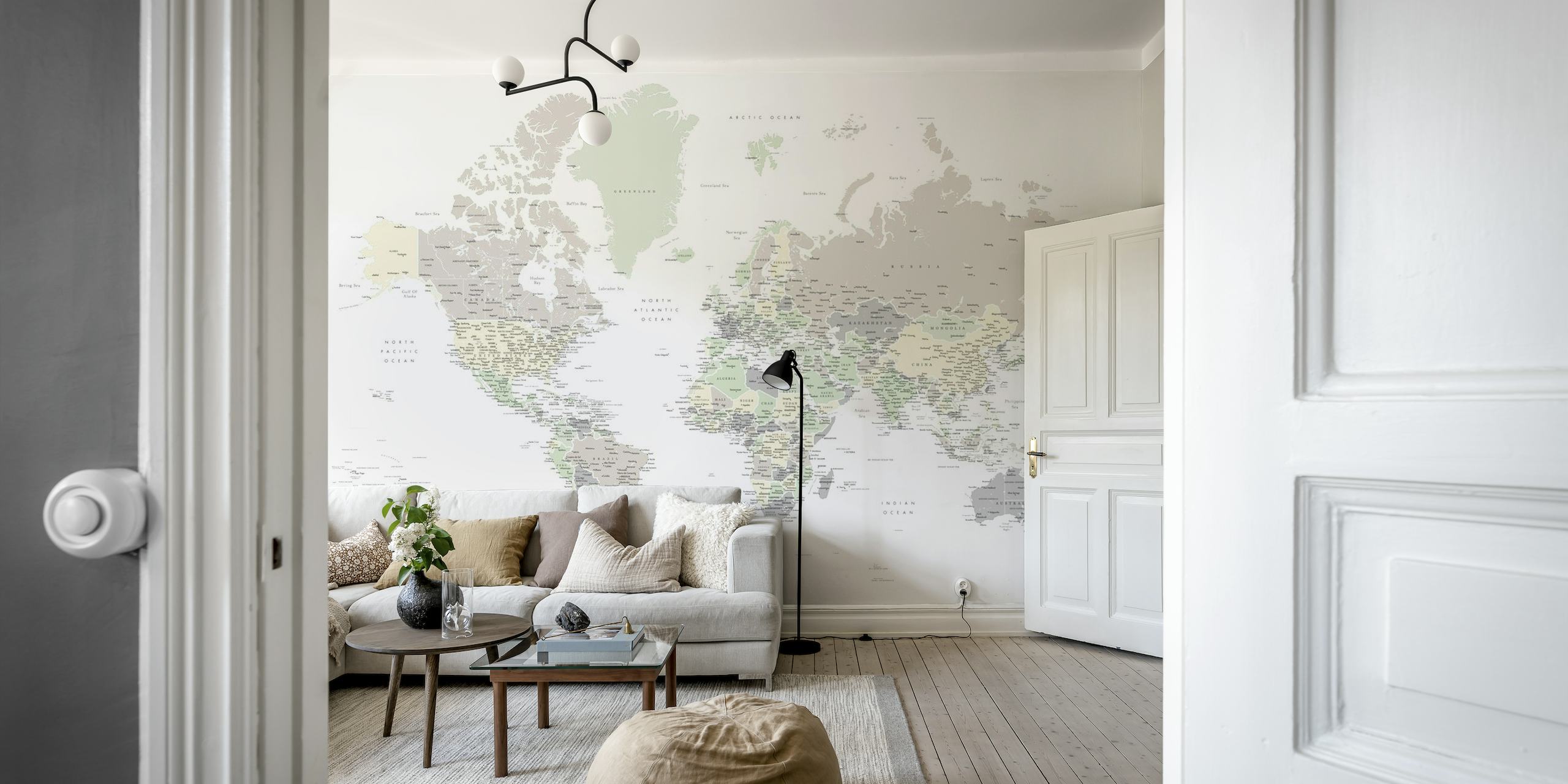 Detailed world map Anouk wallpaper