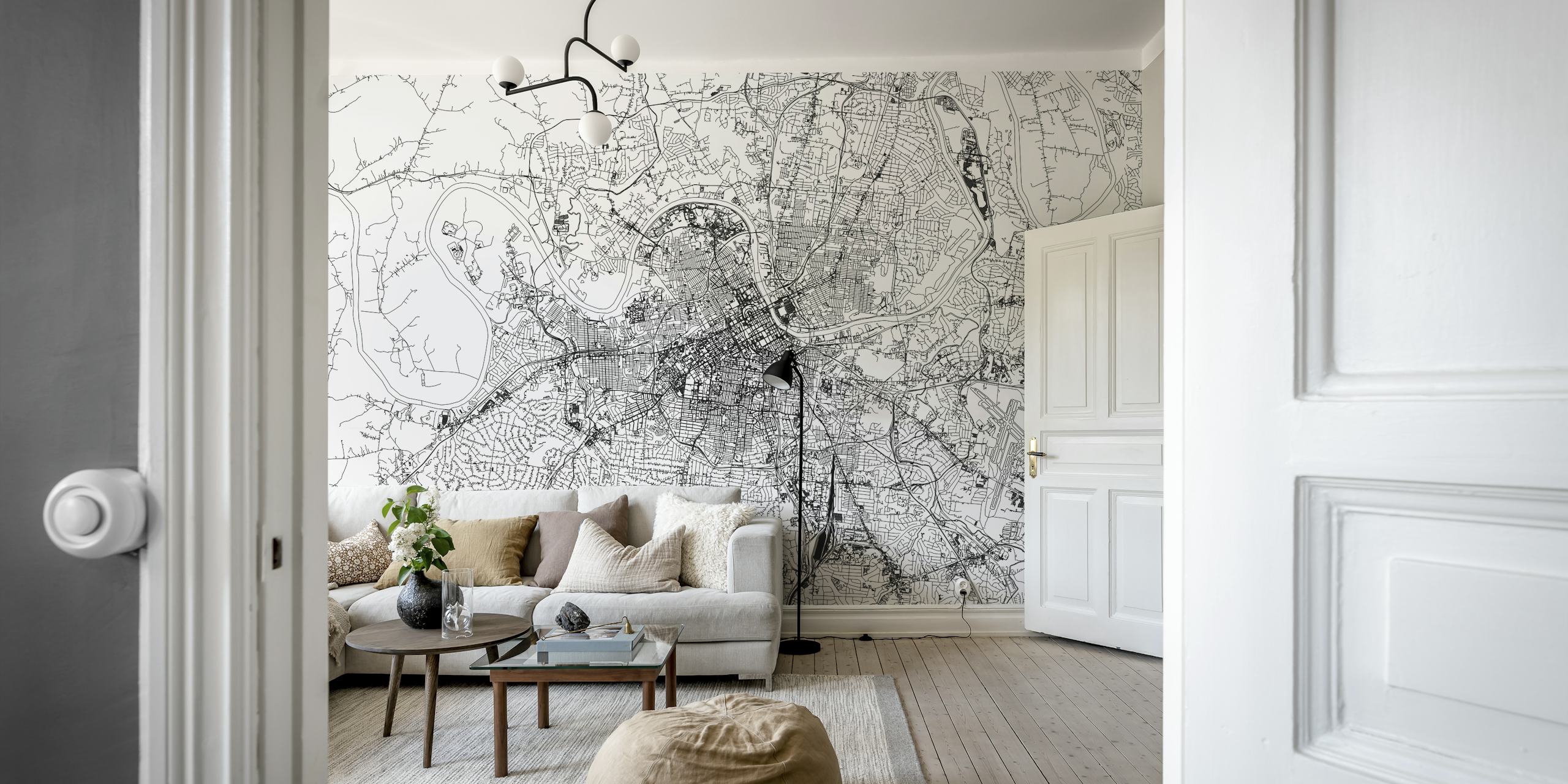 Νοσταλγική ταπετσαρία Nashville Map