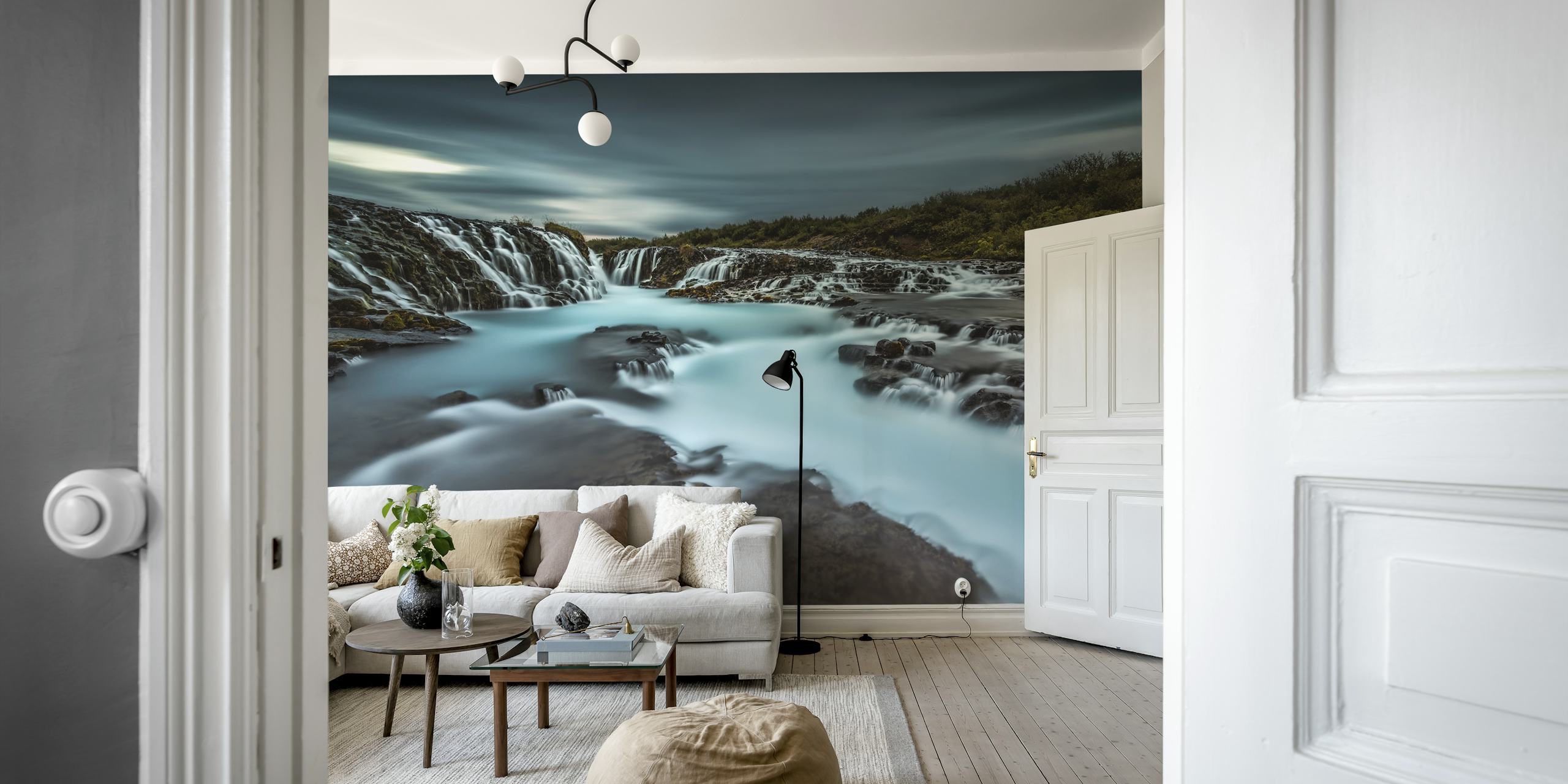 Cool water wallpaper design in a room