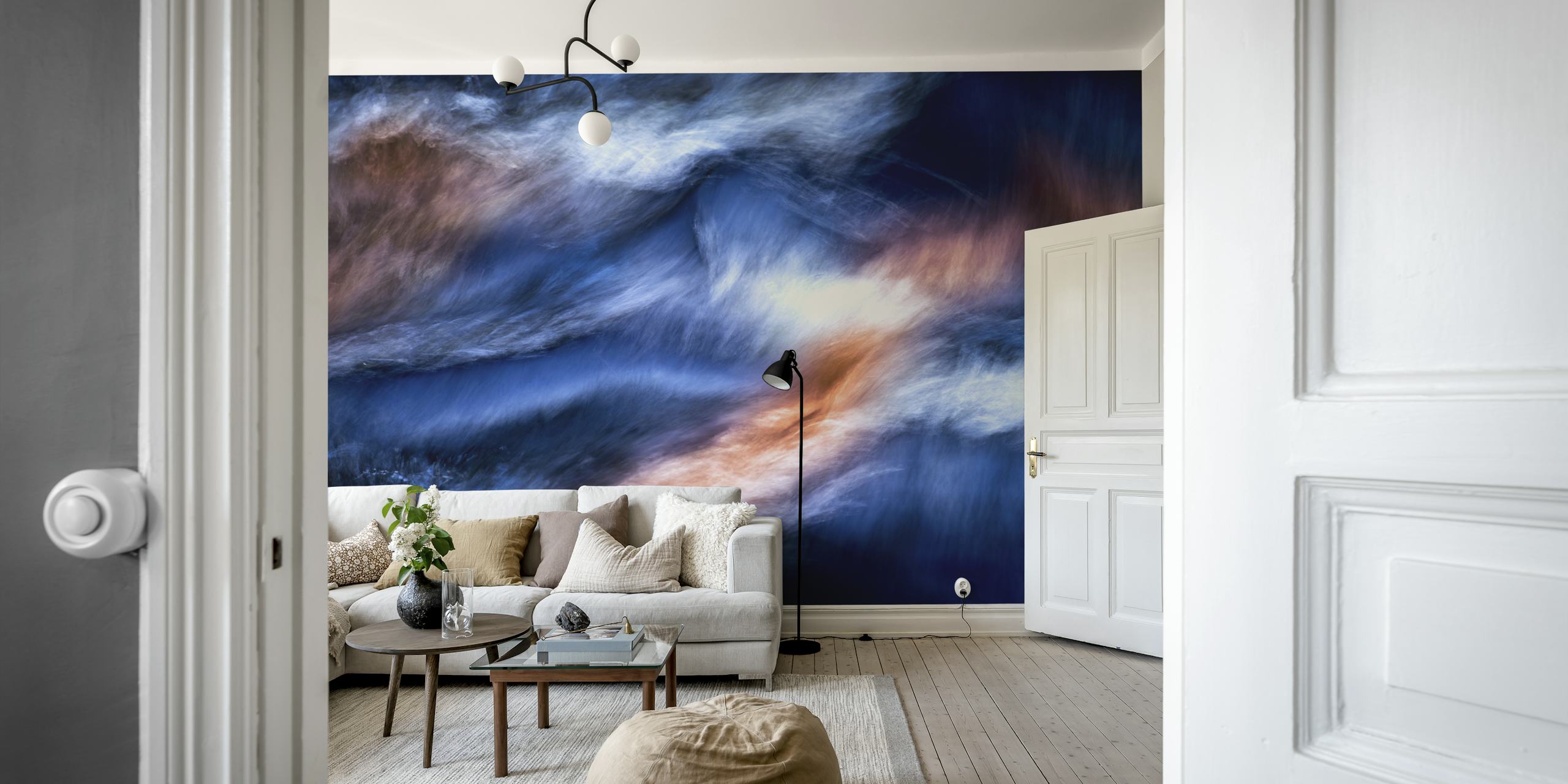 Papel de parede Dreamy Rapid exibido em um quarto