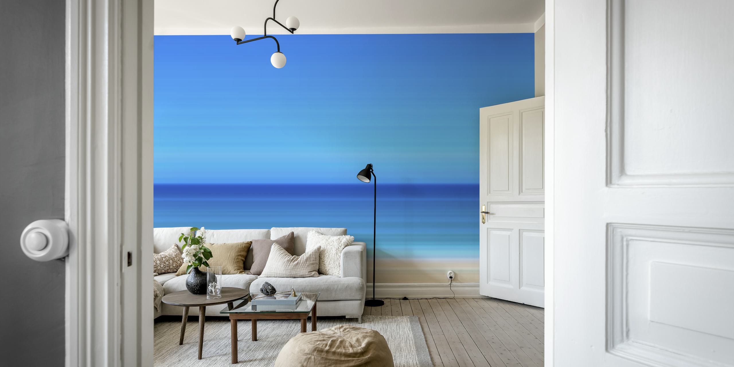Linje Sancho Bay behang in een kameromgeving