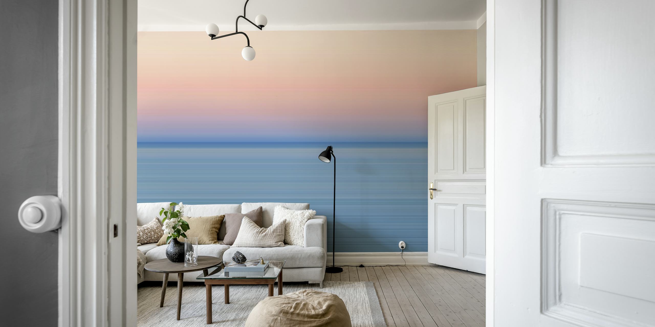Linje Sunset wallpaper in a room setting