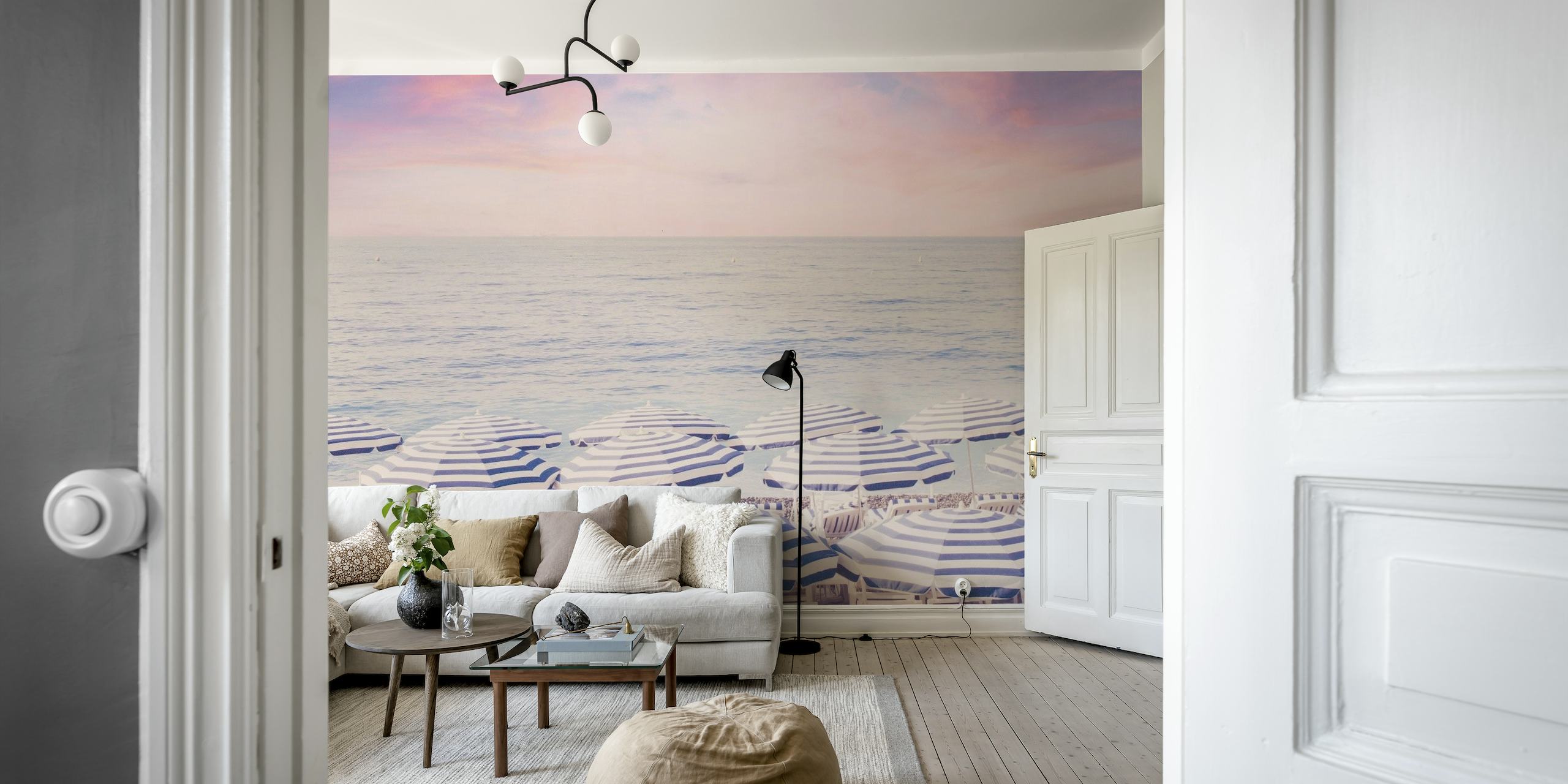 Pink Sunset on the Riviera wallpaper