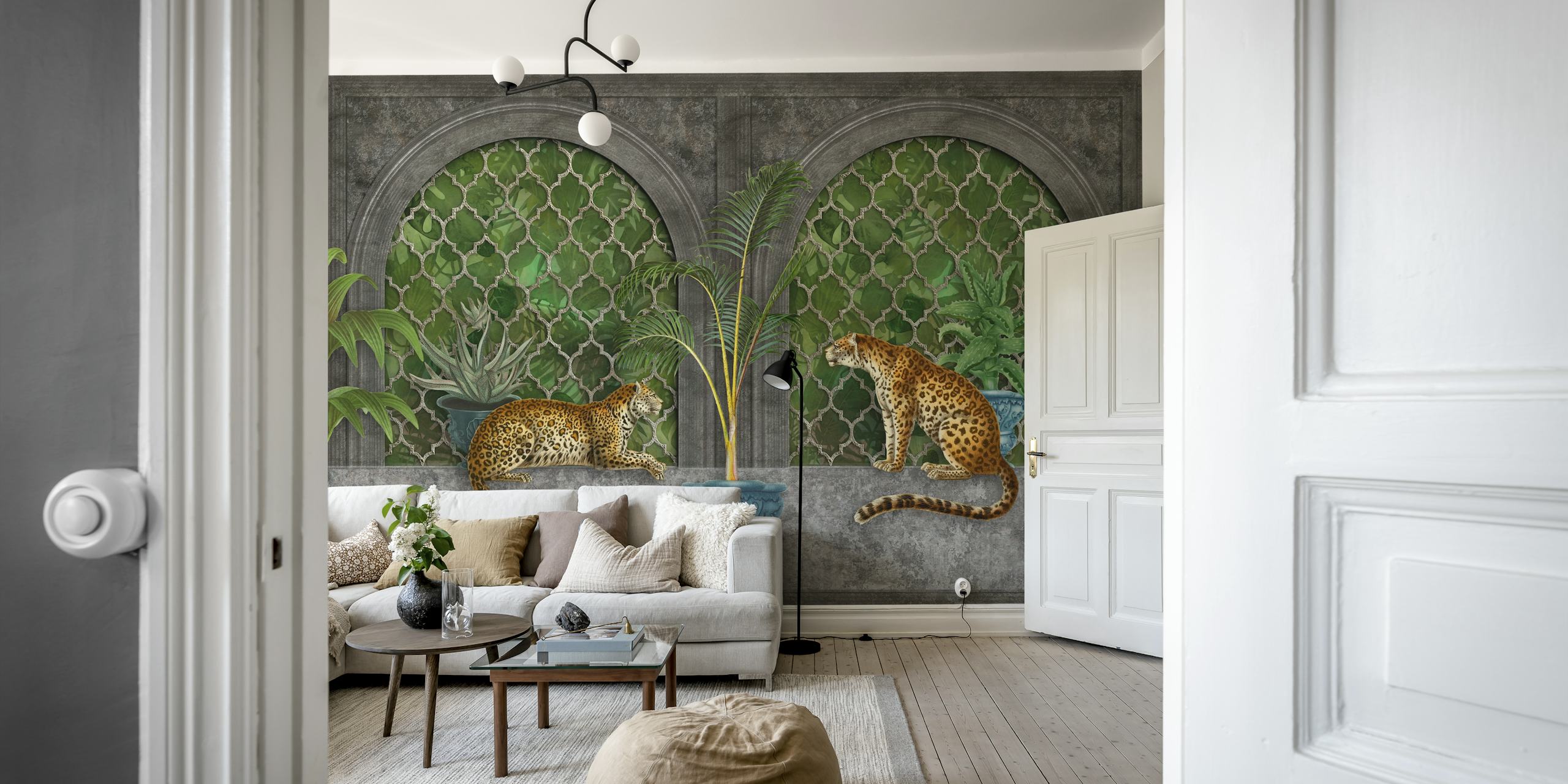Lost Jungle Palace tapetdesign i rummet