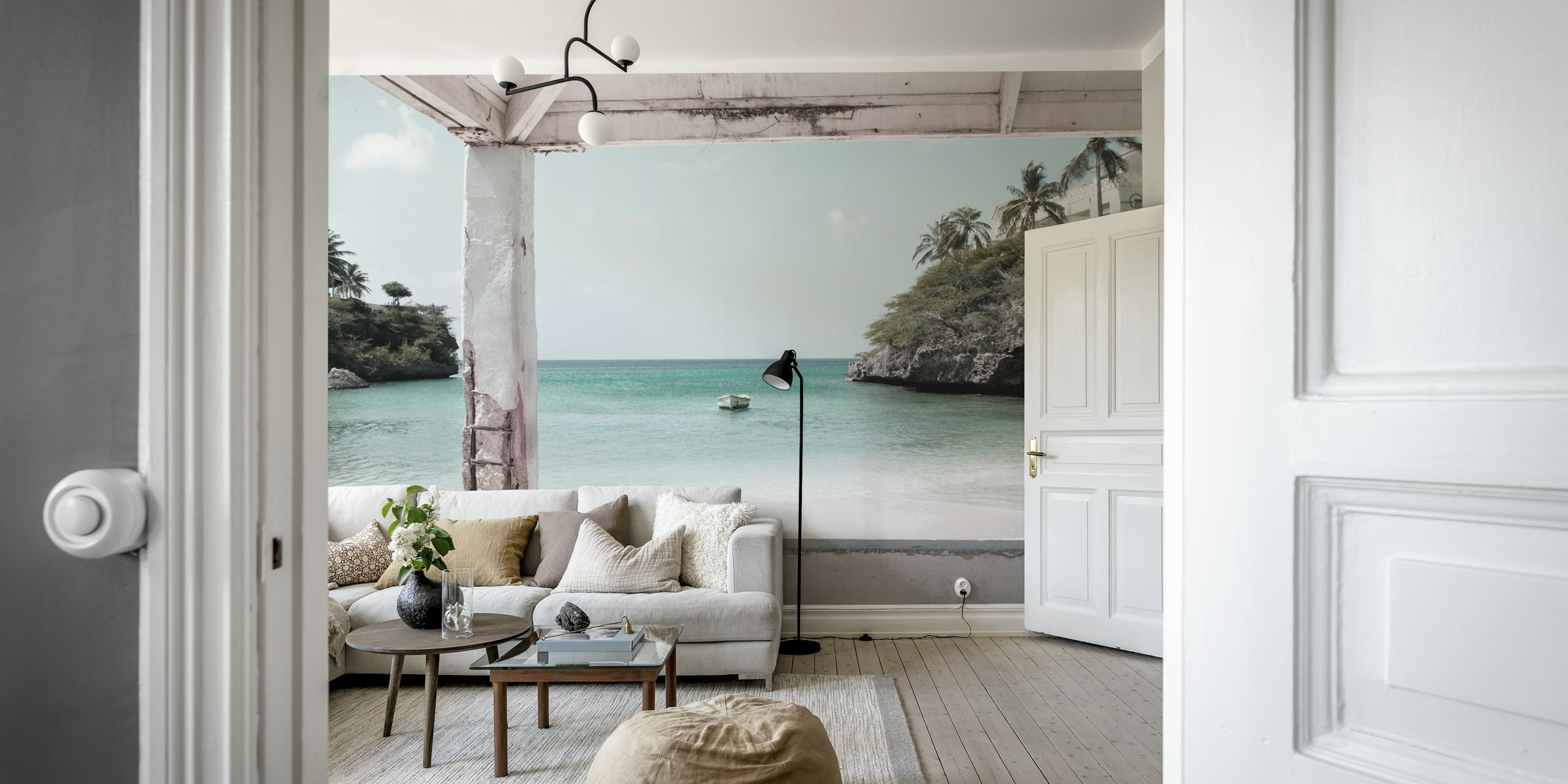 Blue Lagoon Beach Dream -tapetti huoneessa