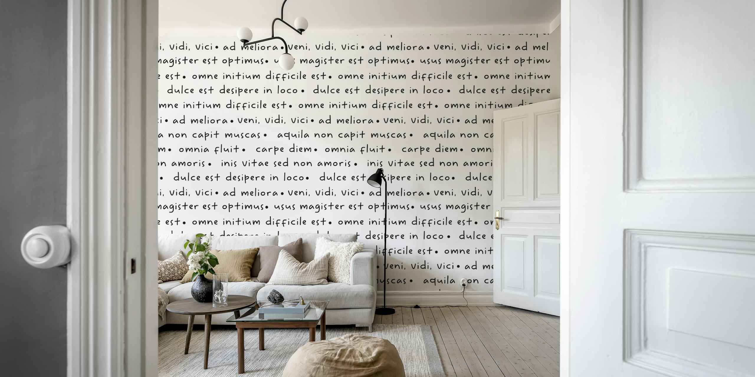 Handwritten Latin proverbs wallpaper showcasing classical wisdom from Happywall