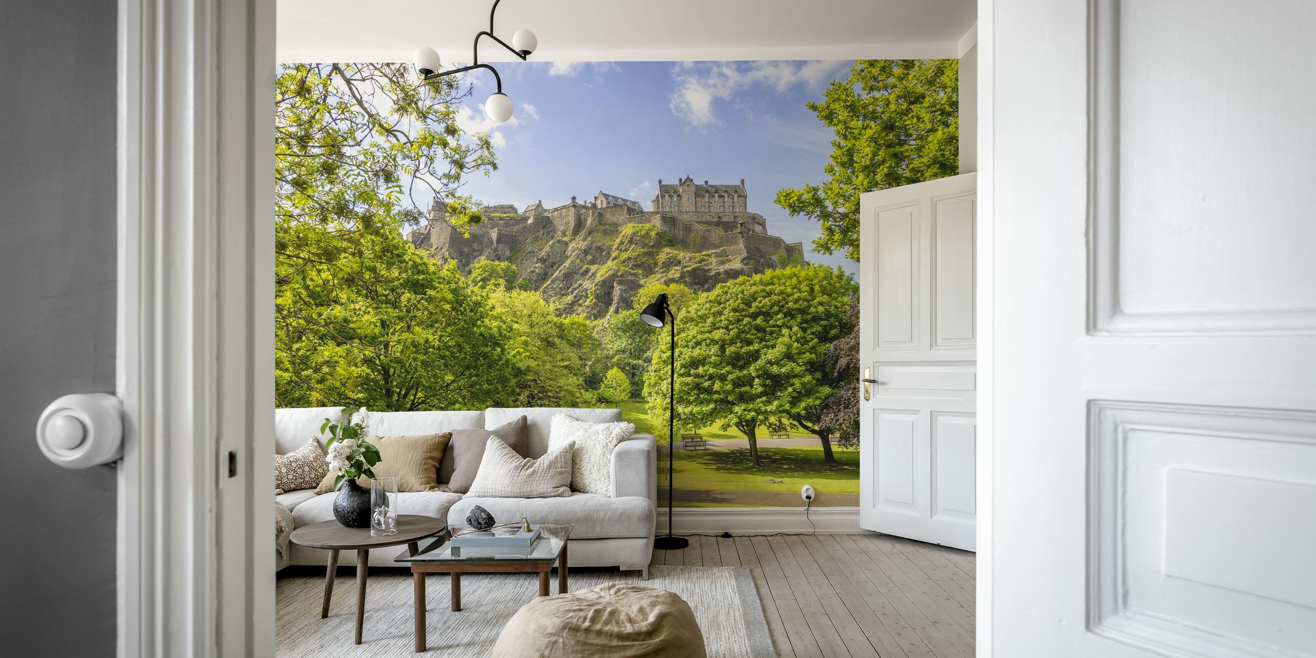 Carta da parati Princes Street Gardens in una stanza