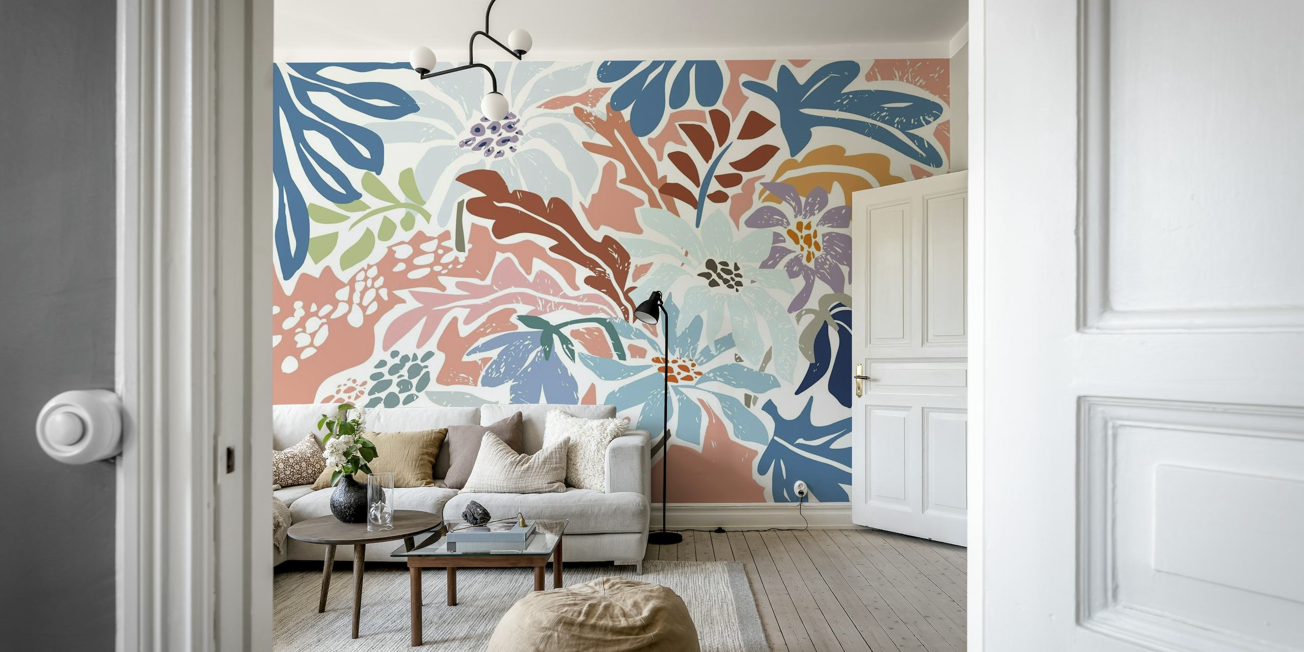 Cosmopolitan flowers peachy wallpaper