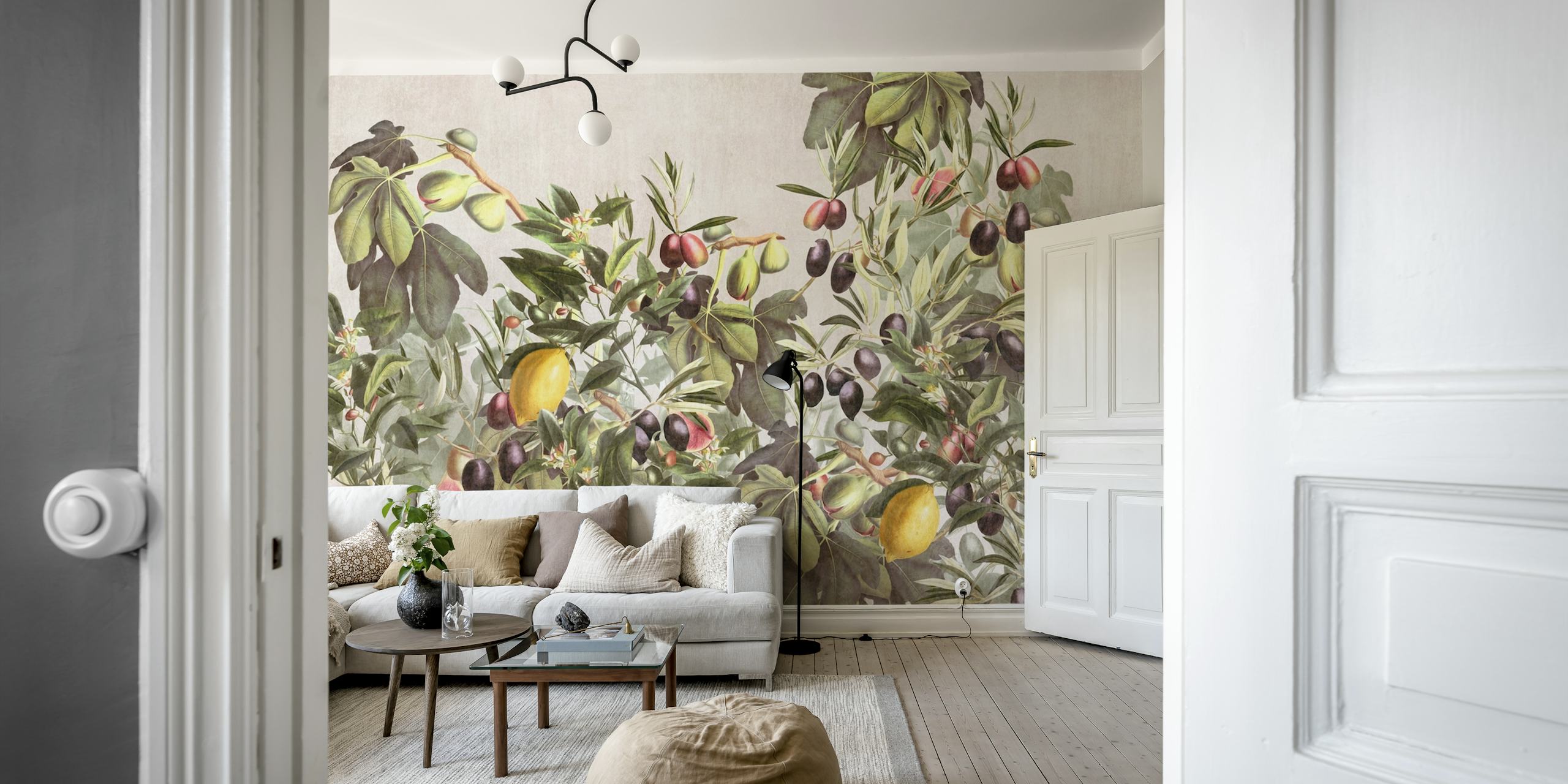 Papier peint Botanical citrus garden dans une pièce
