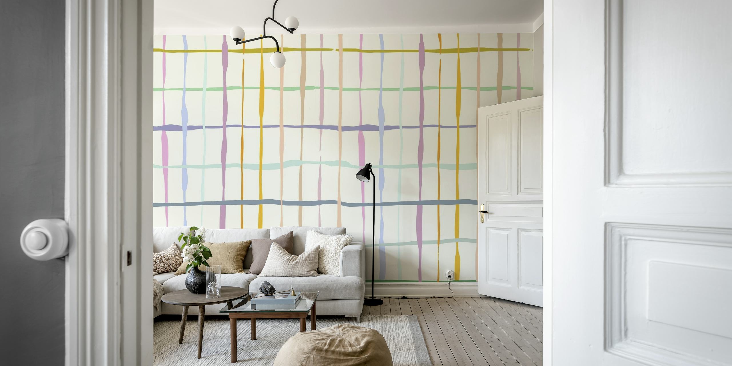 Summer lines multicolor wallpaper