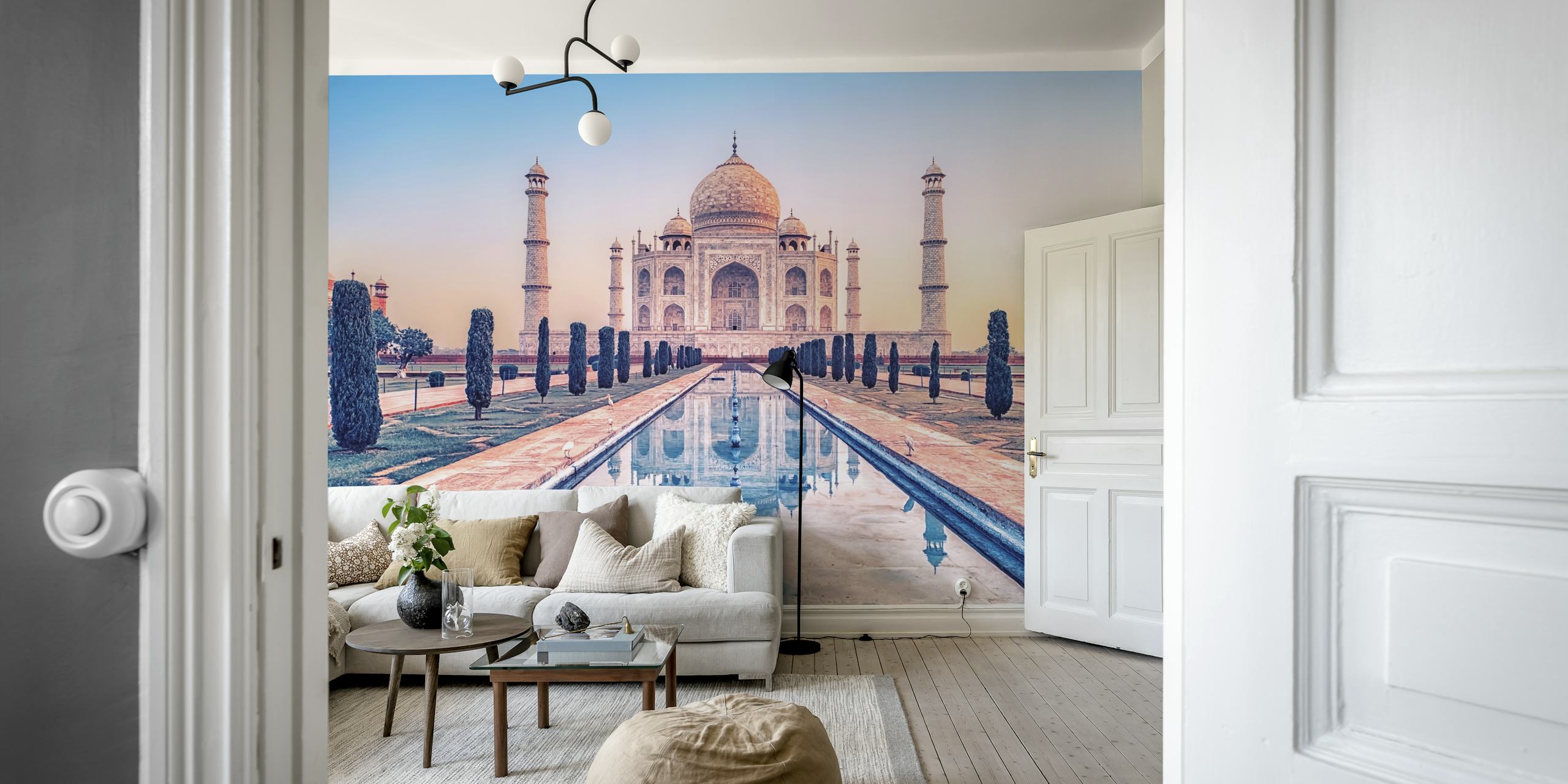 Taj Mahal Morning tapet i et rom
