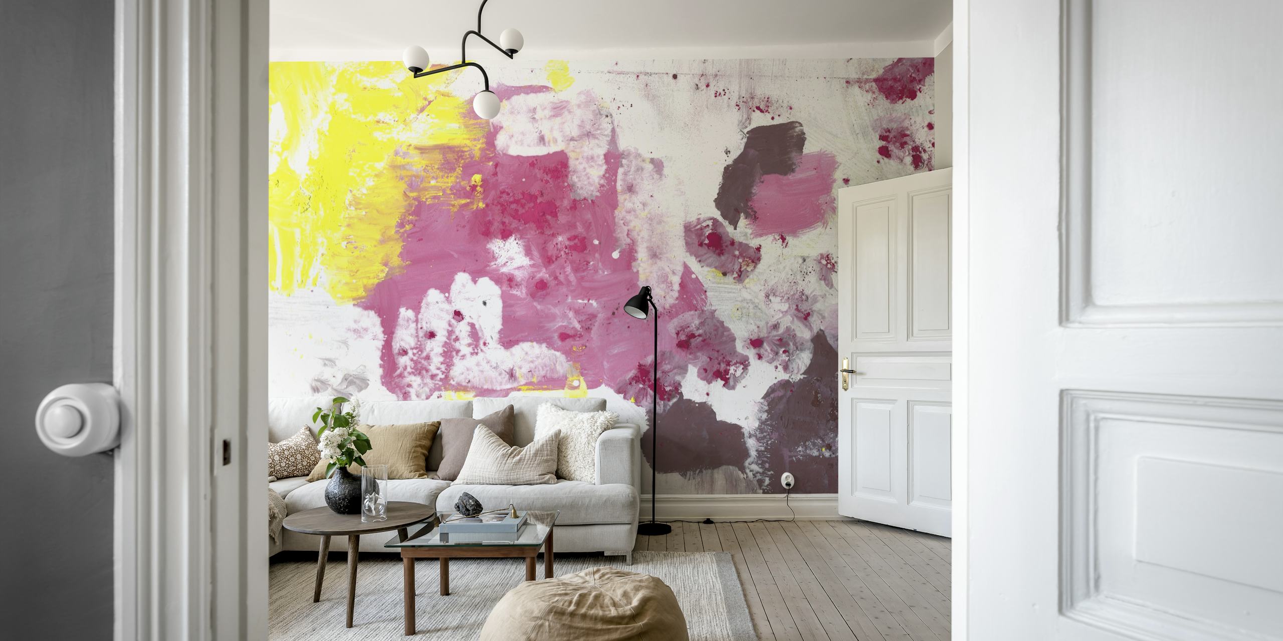 Abstract painting No 15 tapet i et værelse