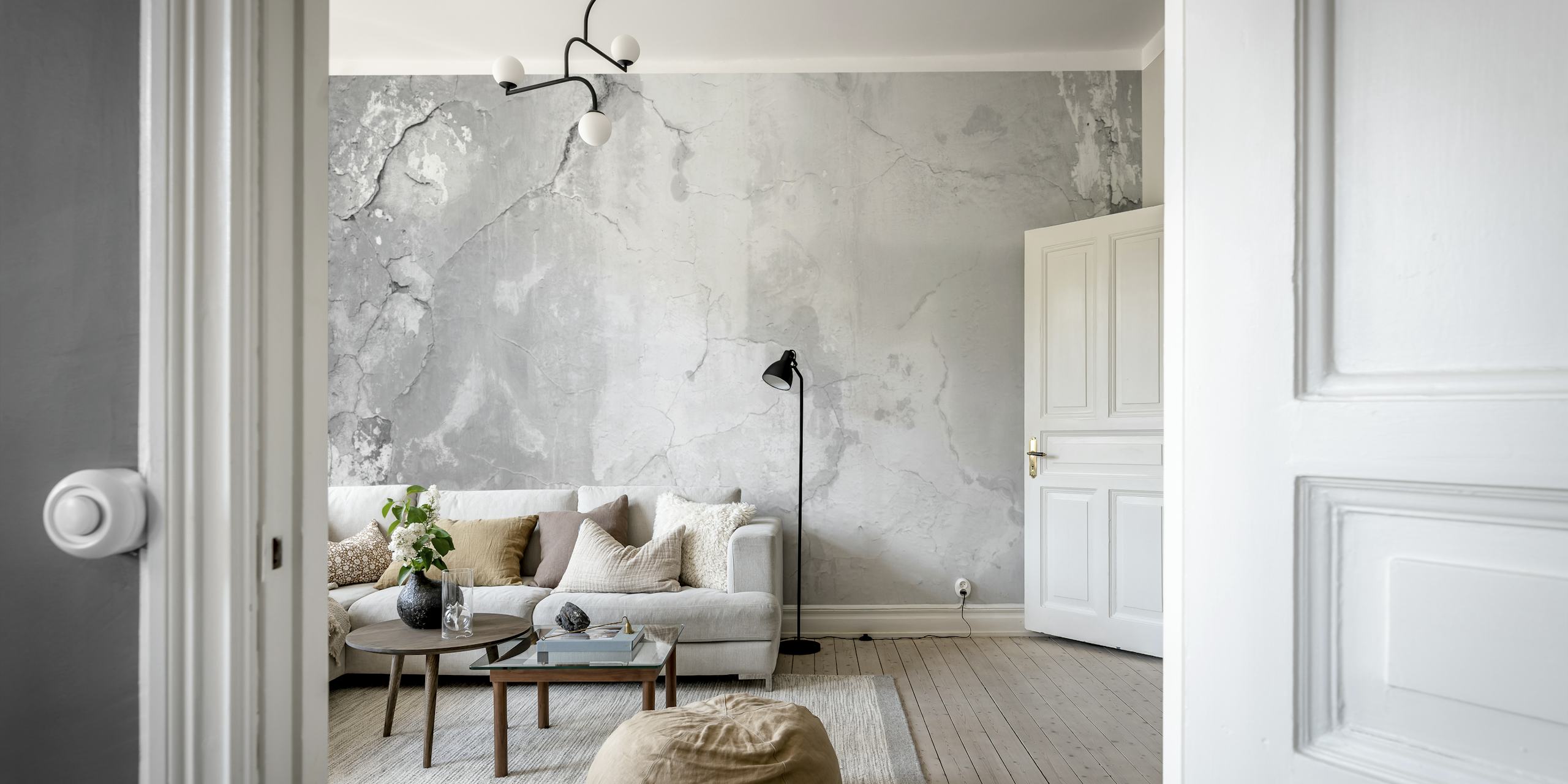 Rustic Roman Wall wallpaper in a room