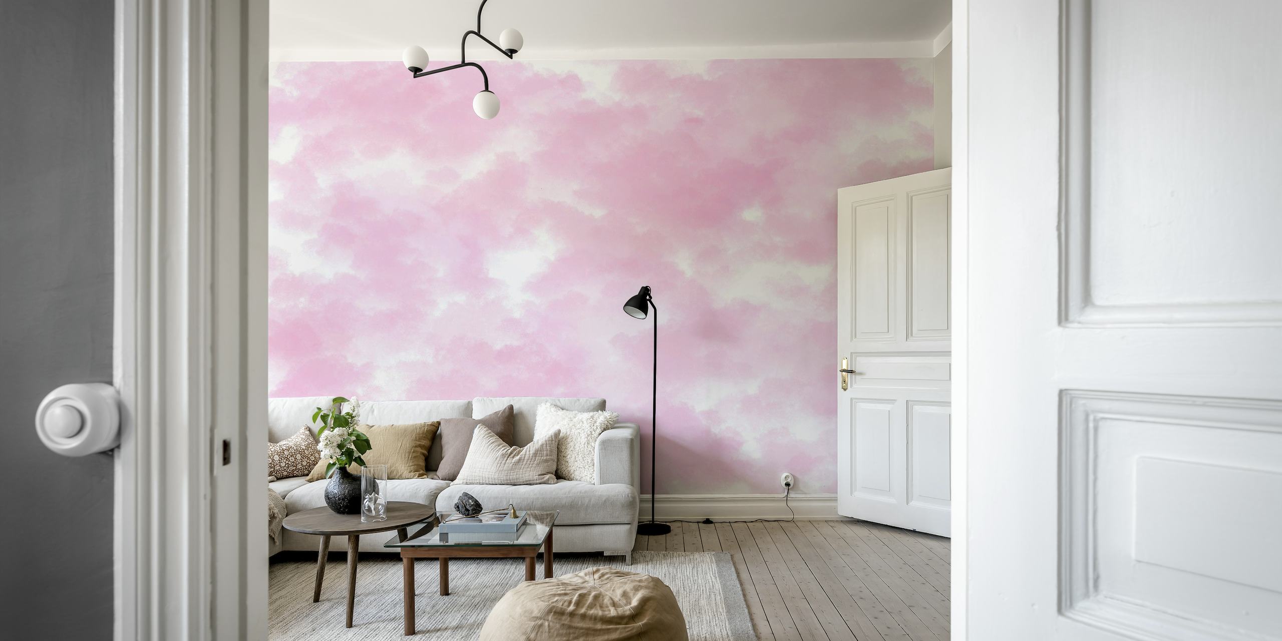Celestial Pink Clouds tapet