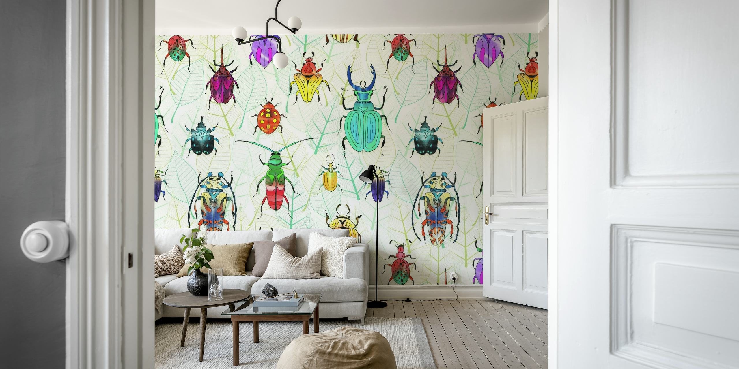 Colorful Beetles of the world papel pintado