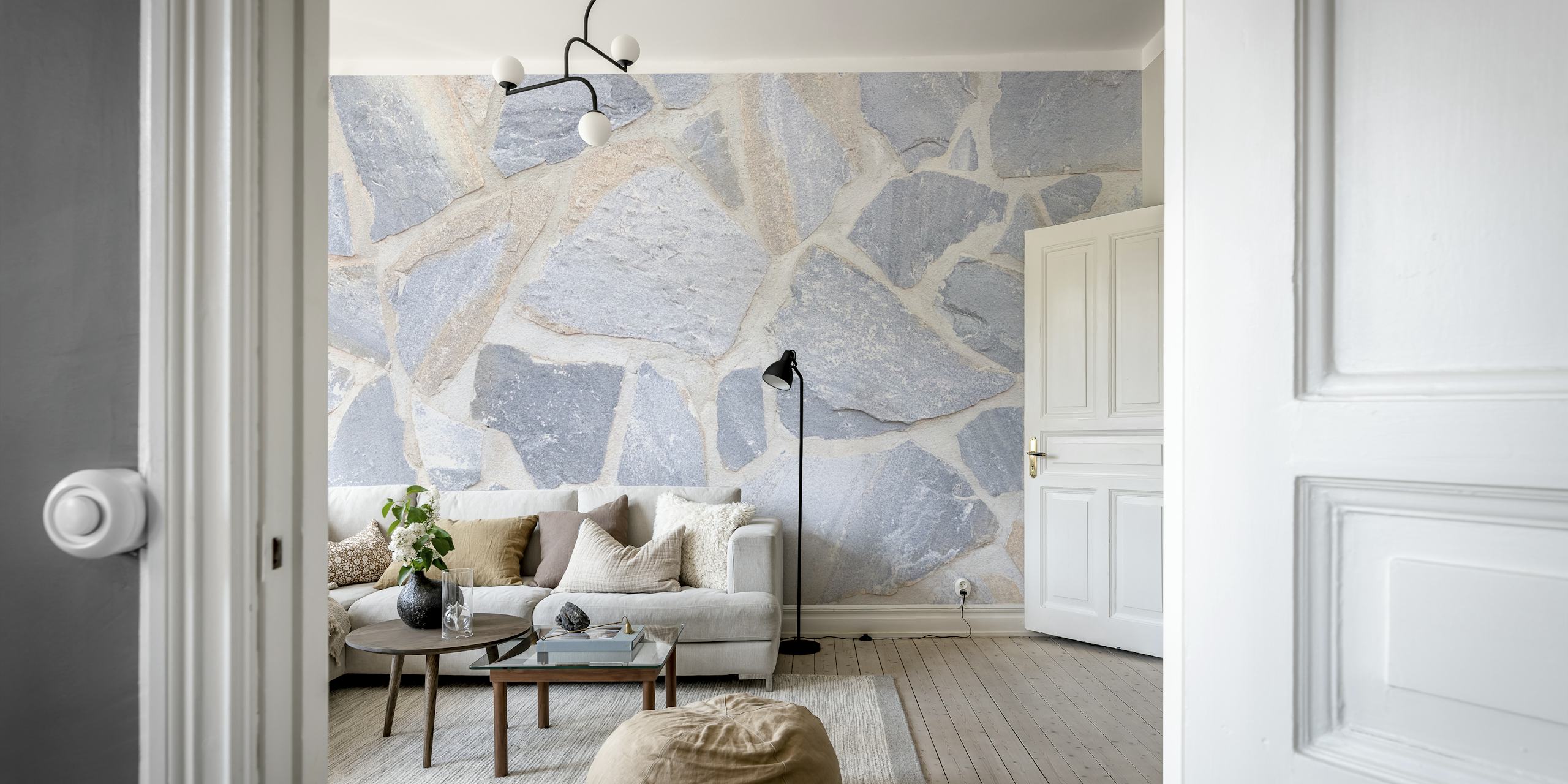 Gray stone texture wallpaper design