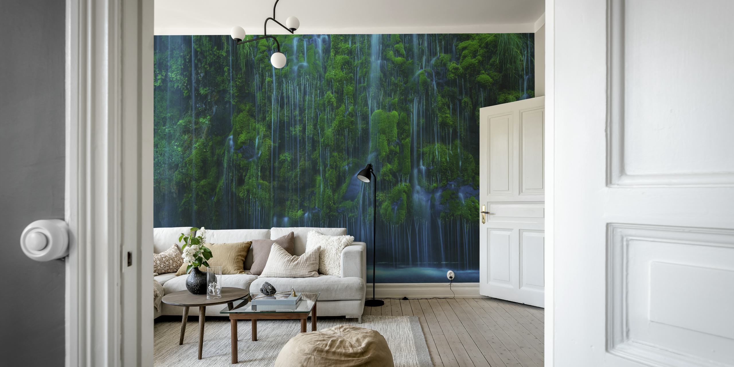 Papel tapiz Mossbrae con diseño verde en movimiento