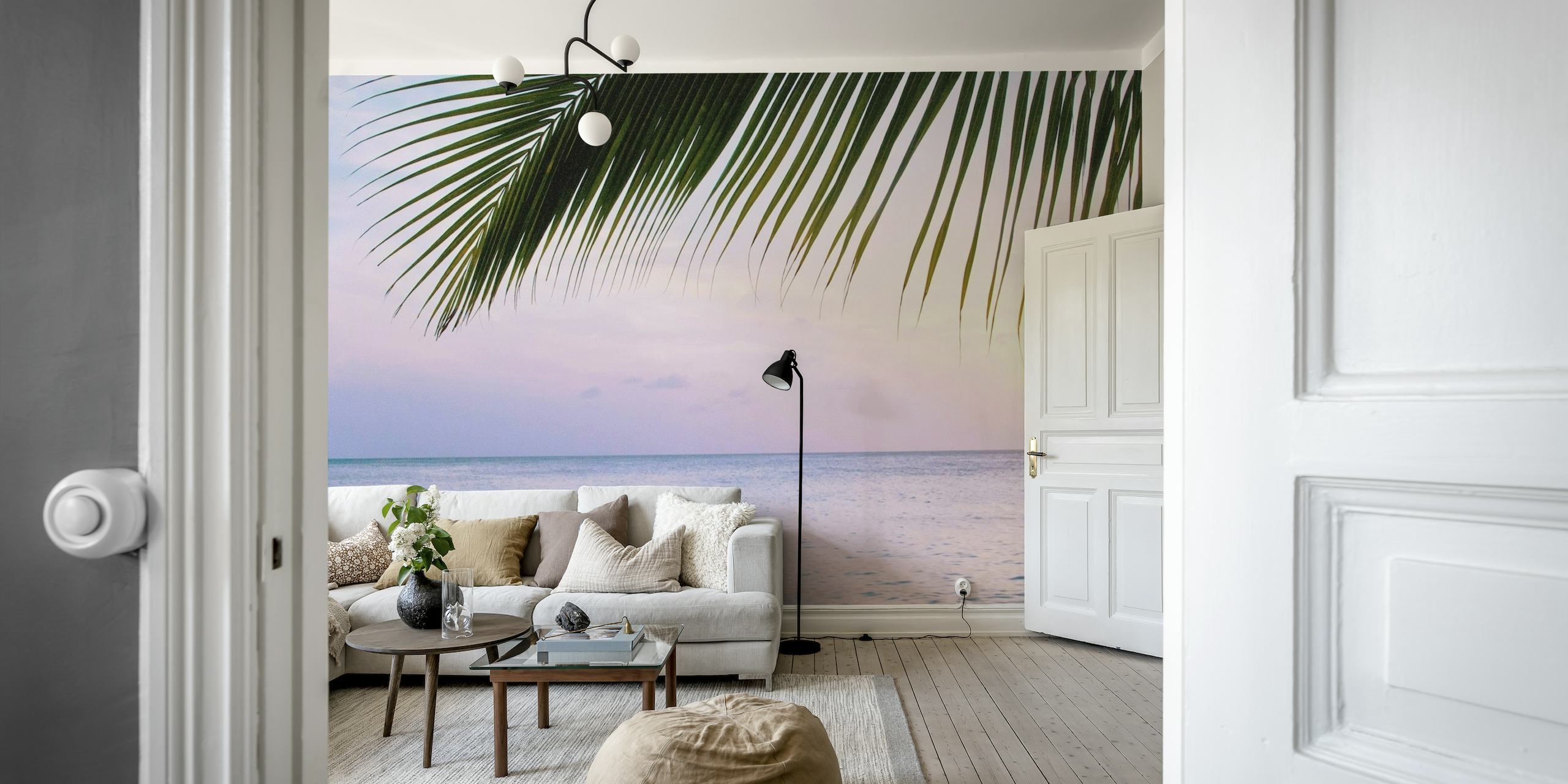 Caribbean Sunset Ocean Palm 4 tapete