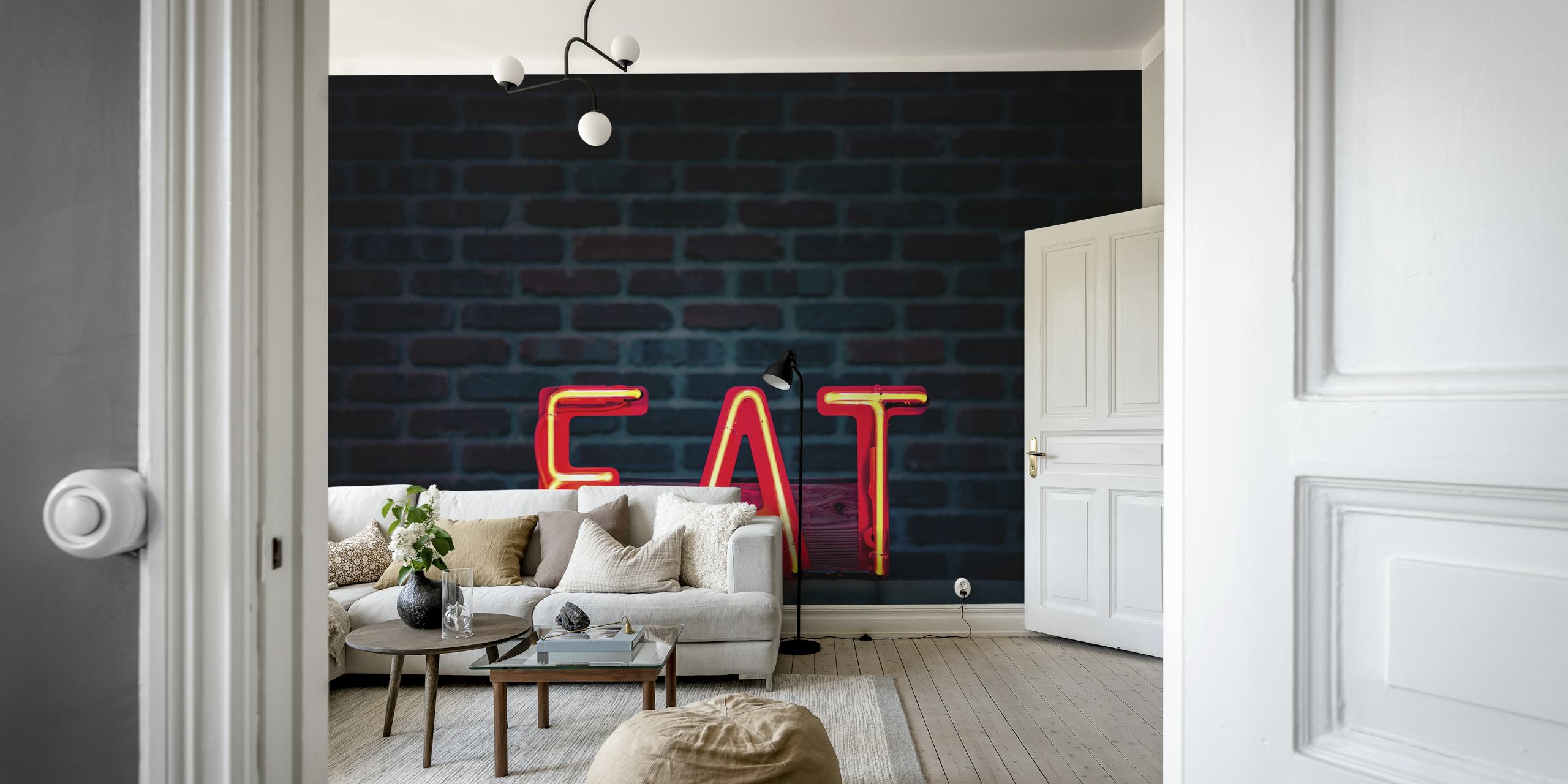Neon Eat design på tapet
