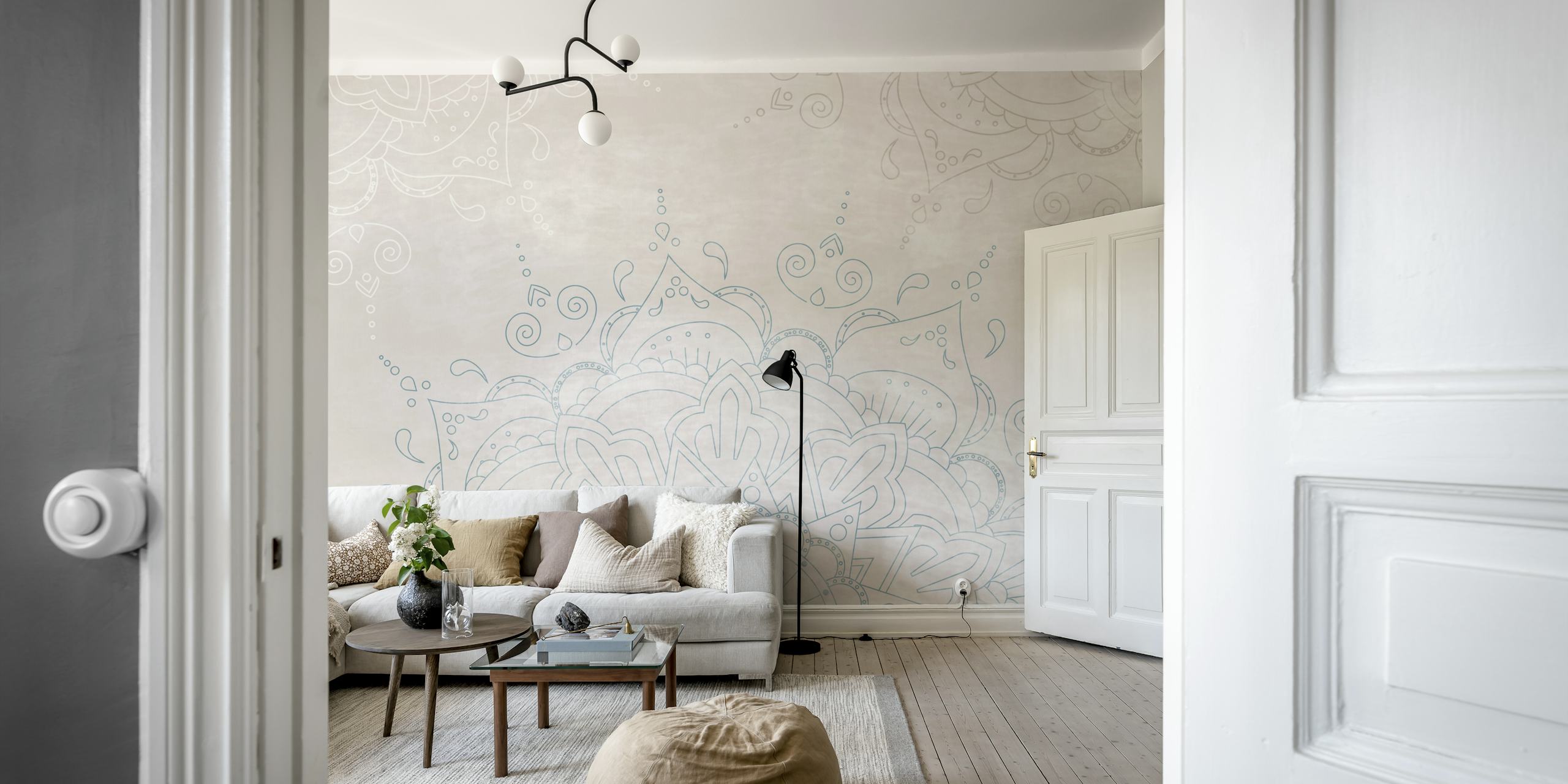 Abstract Mandala Tapettisuunnittelu Huoneessa