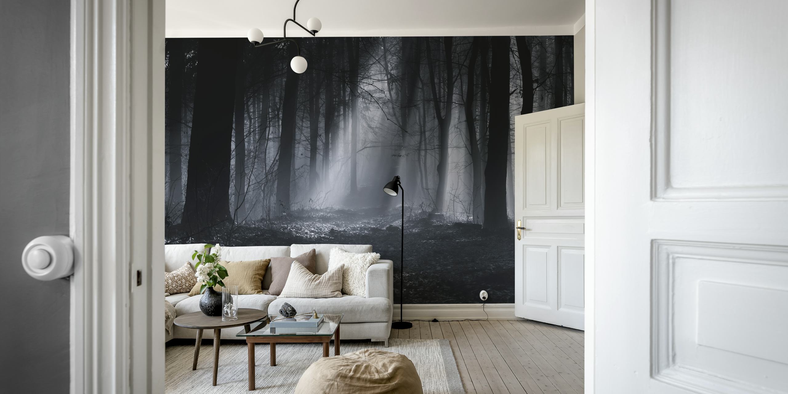 Capela forest behangontwerp in een kamer