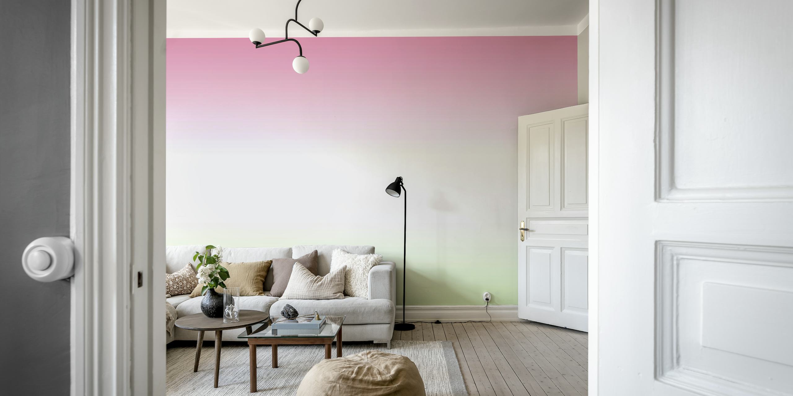 Green and Pink Ombre wallpaper tapetit