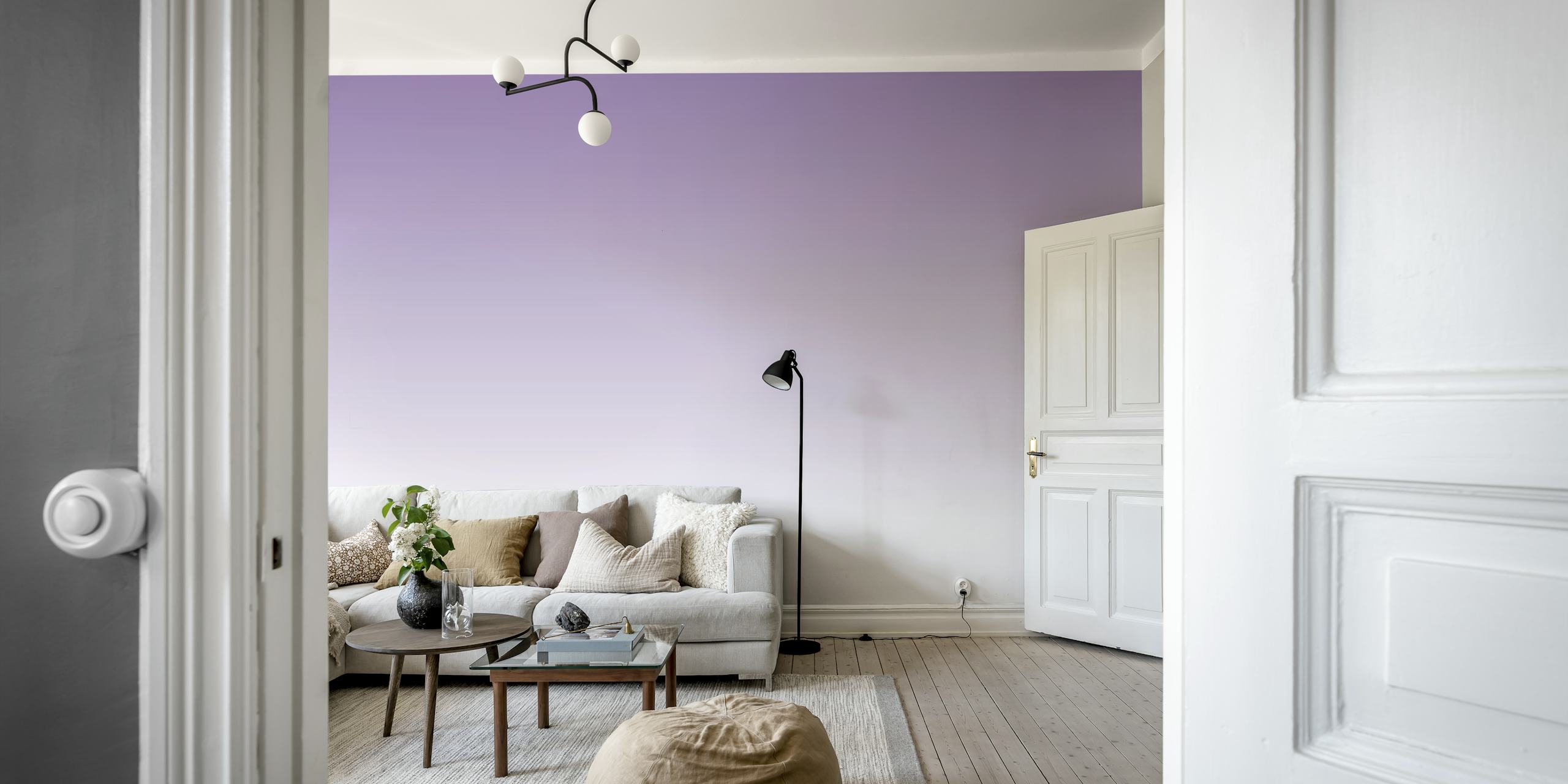 Pastel Purple Gradient tapet i et rom